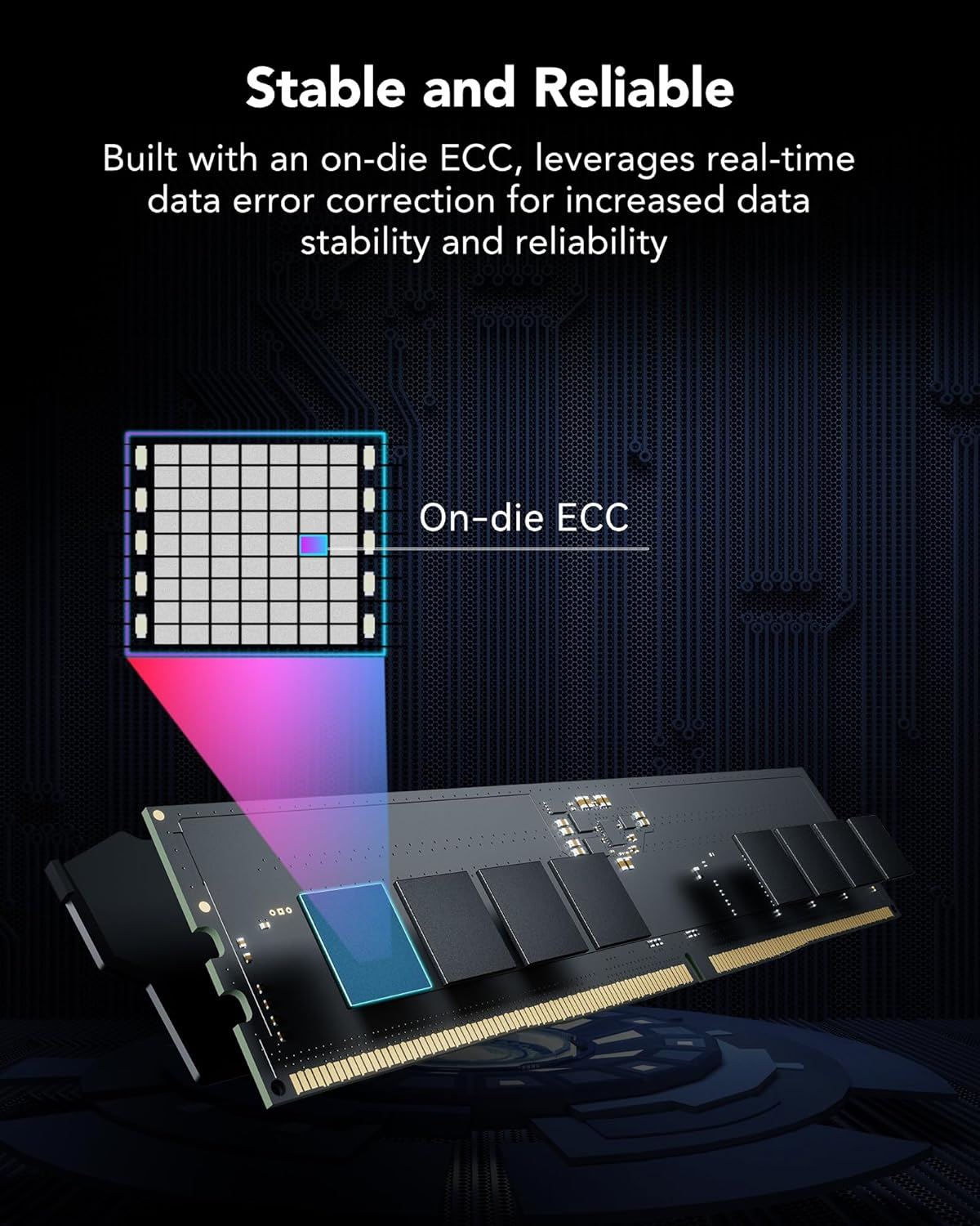 Lexar ARES RGB DDR5 RAM 32 GB Kit (2X16 GB) 7200 Mhz, 288-Pin UDIMM Desktop Memory, PC Gaming Computer Memory for XMP 3.0/AMD Expo, Empowered by SK Hynix, CL34-42-42-84, 1.4V image number 4