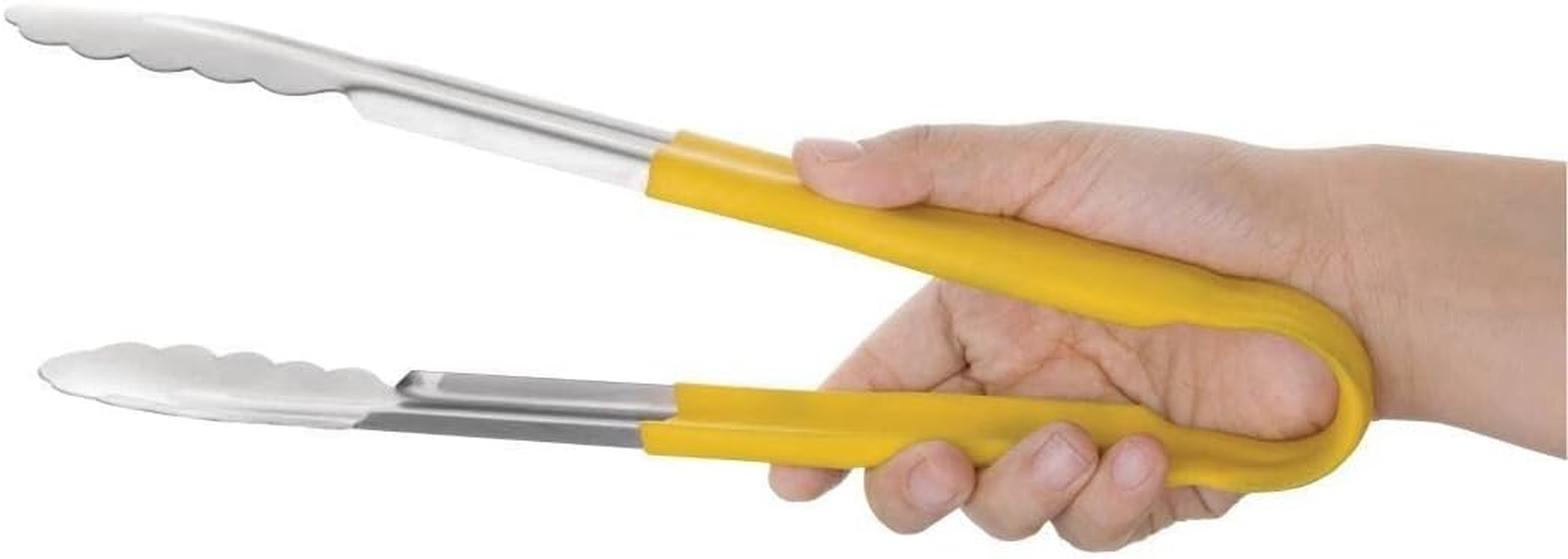 Hygiplas Colour Coded Serving Tong, 300 Mm Size, Yellow image number 3