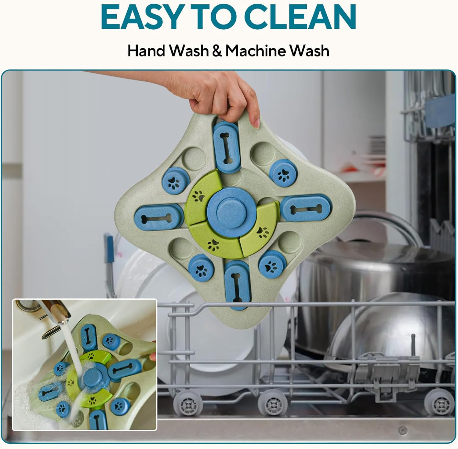 LIFLIX Dog Puzzle Toys, Interactive Treat Dispensing Dog Slow Feeder for IQ Training & Mental Stimulating, Dog Enrichment Toys for Small Medium Large Dogs