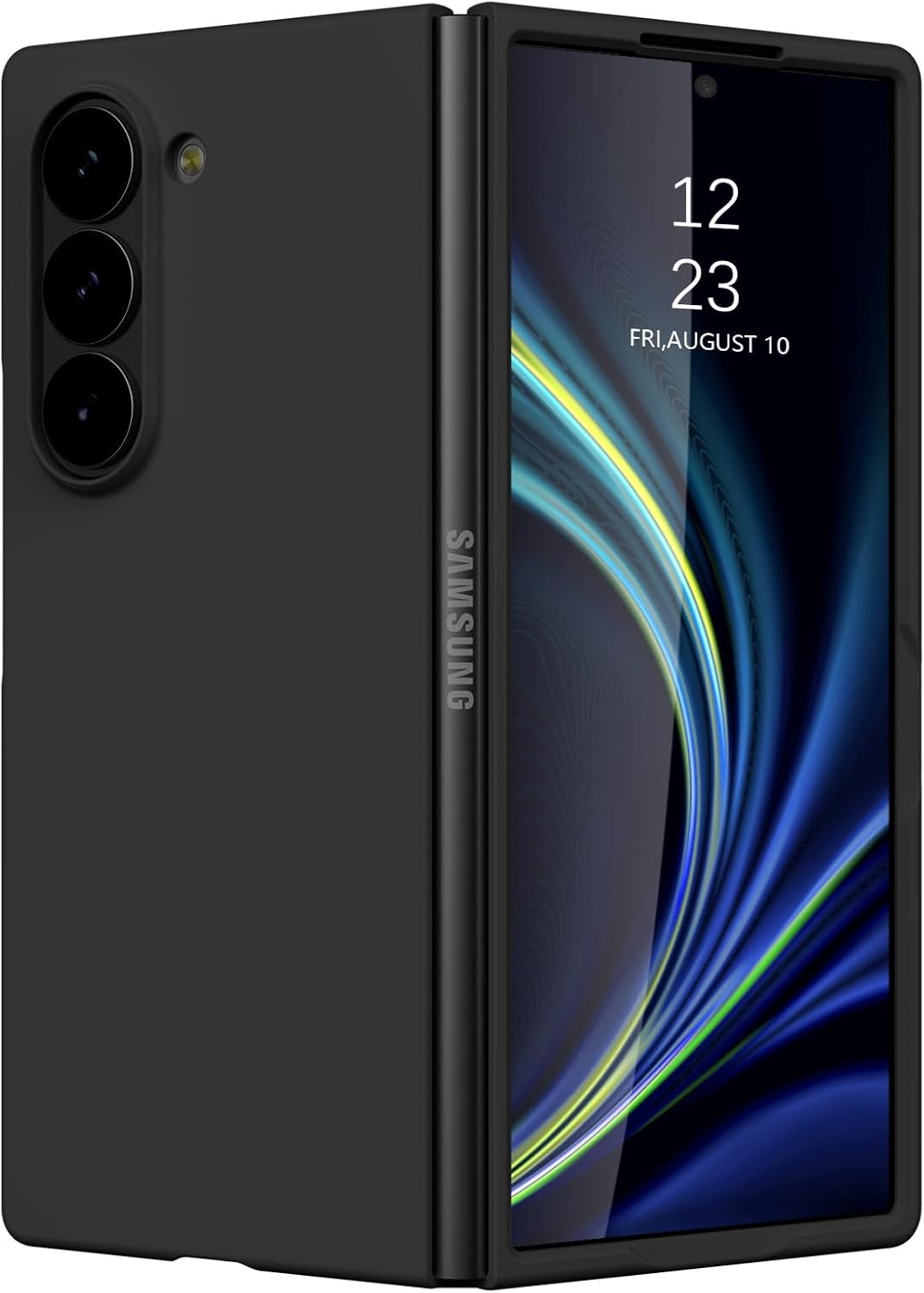 Gaobao Slim Fit Samsung Galaxy Z Fold 6 Case [Built-In Screen Protector] Soft Shockproof Full Body Protective Phone Case Covers for Samsung Galaxy Z Fold 6 (7.6 Inch), Black image number 4