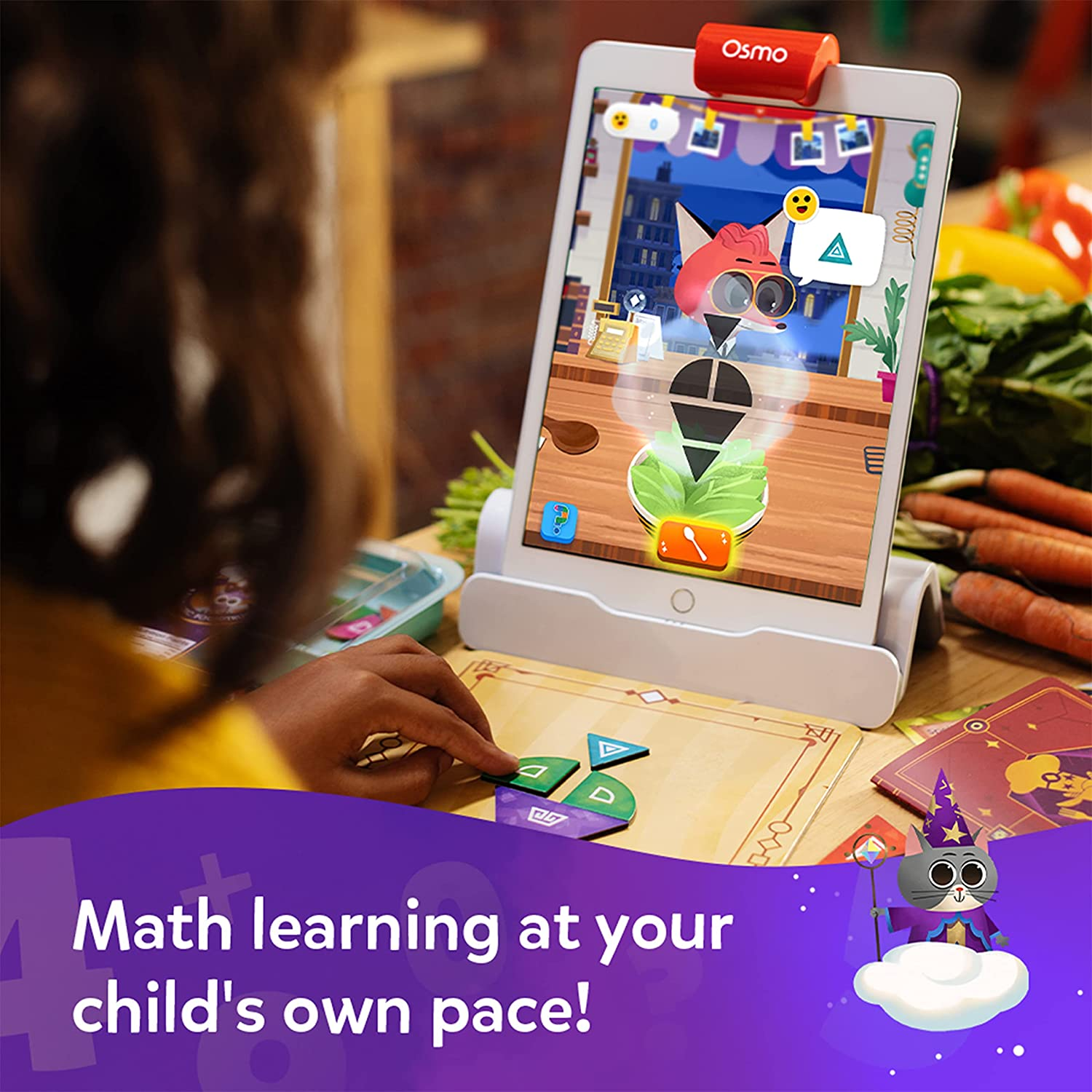 Osmo - Math Wizard and the Fantastic Food Truck Co. Games Ipad & Fire Tablet -Ages 6-8/Grades 1-2 -Learn Geometry-Curriculum-Inspired-Stem Toy Gifts for Kids, Boy & Girl-Ages 6 7 8(Osmo Base Required) image number 2