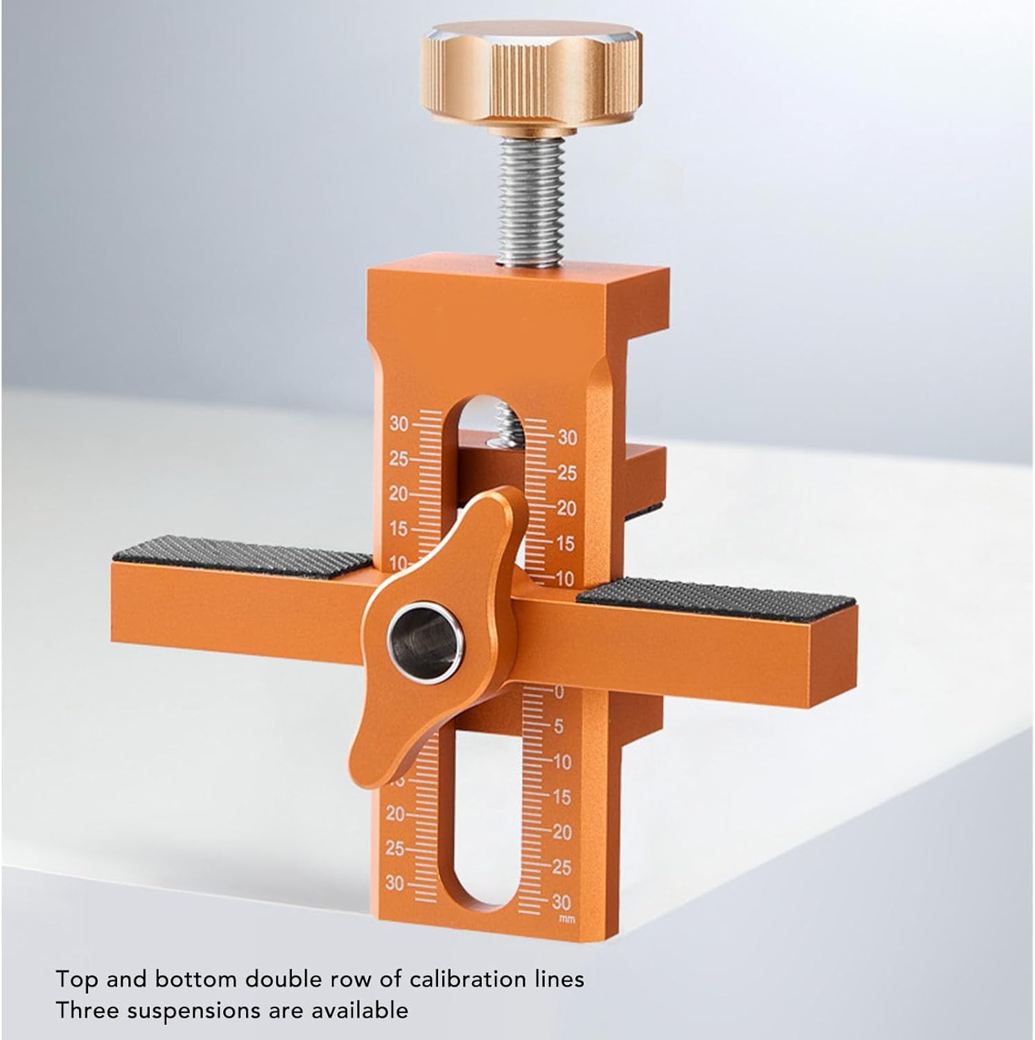 Cabinet Door Positioning Tool, Aluminum Alloy Cabinet Door Installation Positioner, Hand Tool Kit with Clamp, Adjustable Cabinet Door Mounting Jig for Kitchen Bathroom Wardrobe image number 3