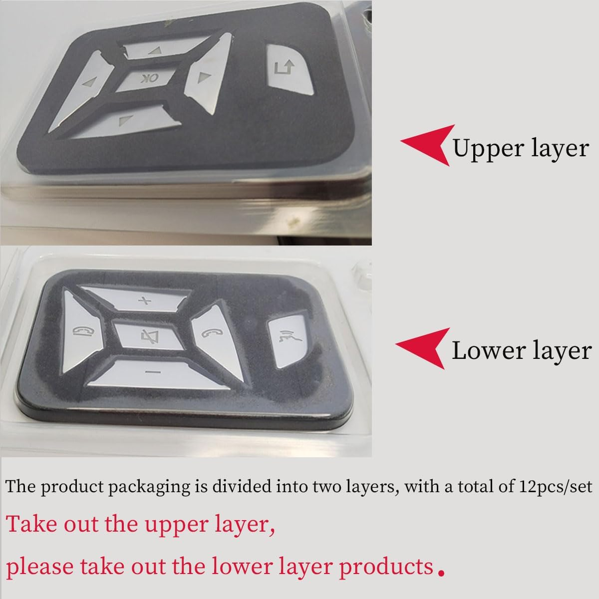 CHEYINGCHIDIY Black Car Steering Wheel Button Switch Trim Cover Sticker for Mercedes Benz a B C E Ml Gl Cla Gla Glk Sl SLK Class W176 W246 W212 W204 image number 3