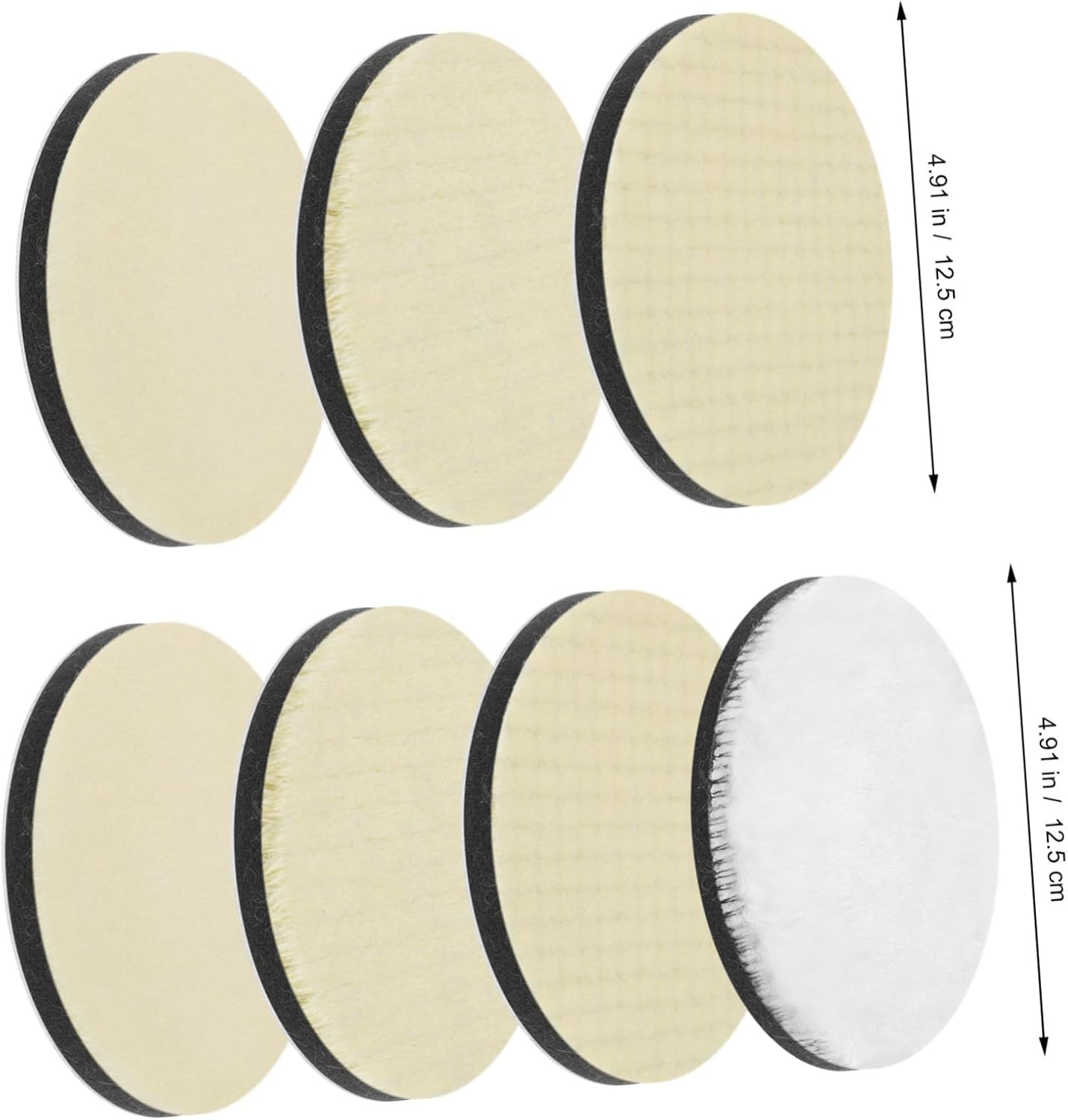 COMPUKAS 7 Pcs Polishing Pad Set Buffing Pads for Car Suvs Home Car Easy to Use Artificial Wool Sponge Kit image number 5