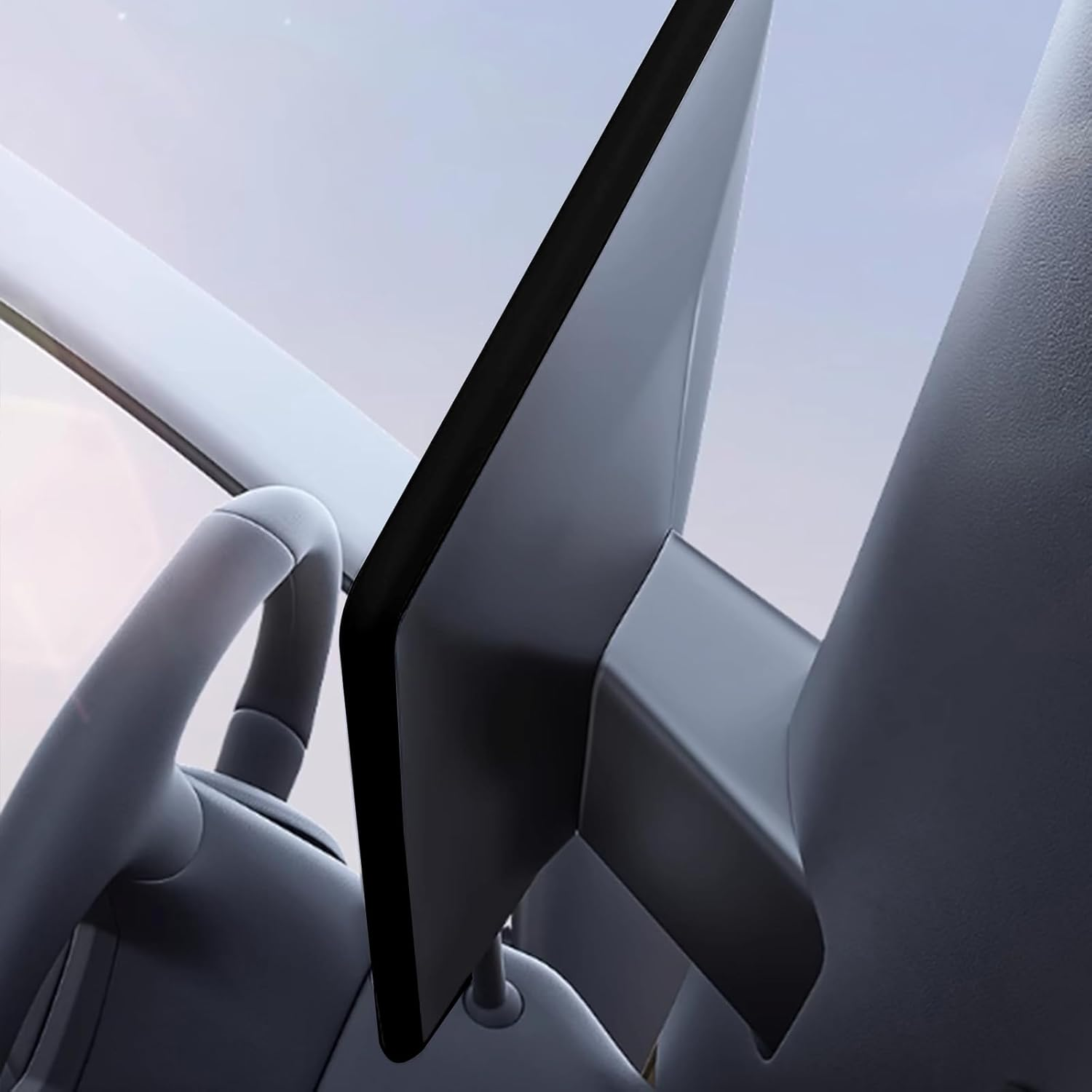 Screen Edge Protector Trim Frame Compatible with Tesla Model 3 Highland Model Y Juniper 2025 2024 2023 2022 2021 2020 Interior Center Console Cover Decor Strip Decorations Trim Accessories (Black) - Gray image number 7