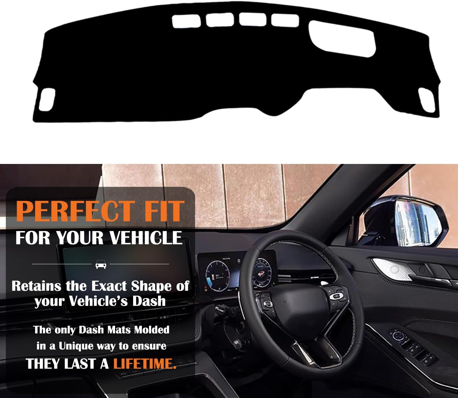 Evervenz Dash Mat for GWM Haval Haval H6 2021 2022 2023 2024 2025 Microfiber Flannel HUD Dash Cover Dashboard Cover Haval03 image number 5