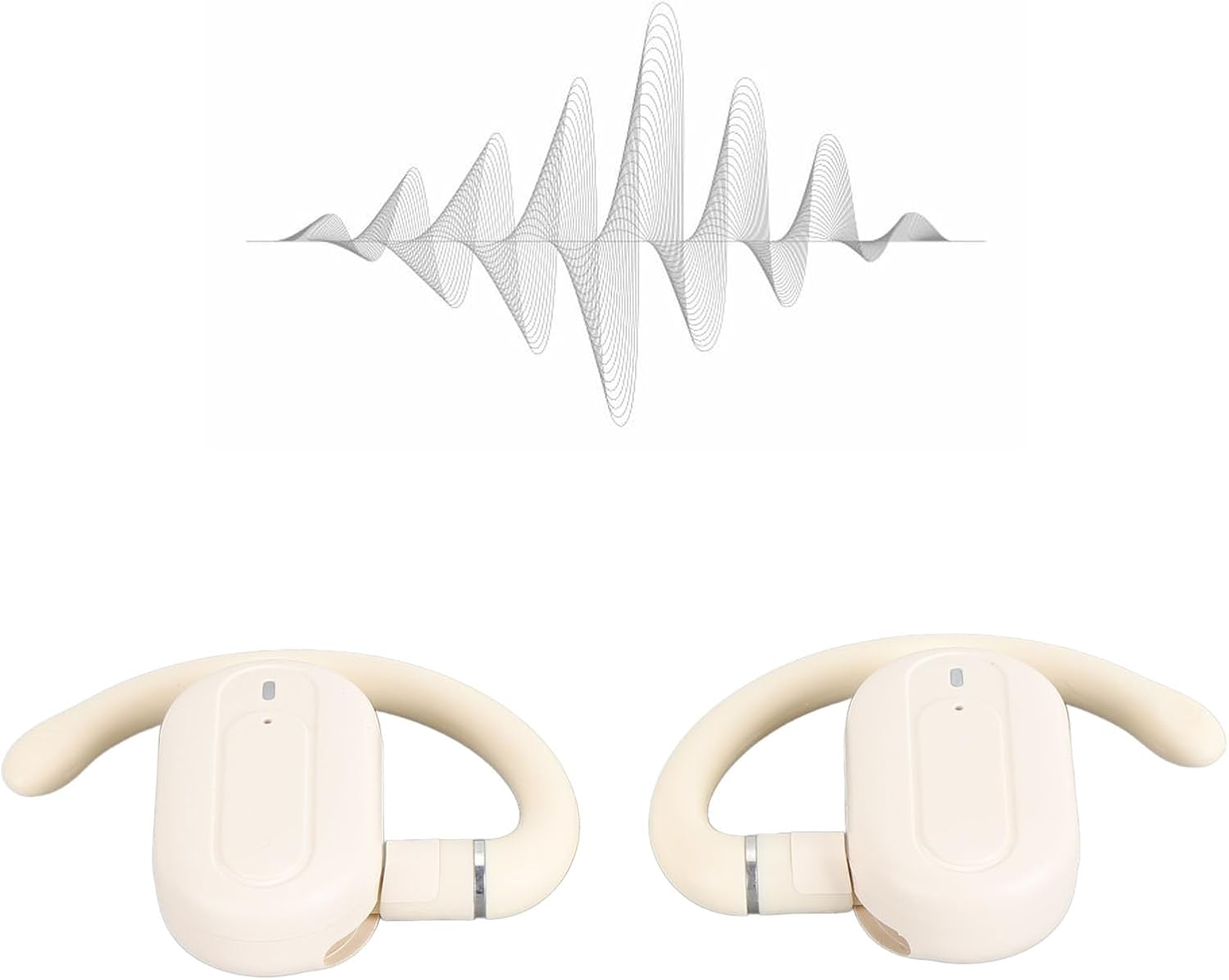 Dpofirs Open Headphones, Wireless, IPX7 Waterproof, with Microphone, for Long Periods of Time during Training [Touch Control] (Warm Yellow) image number 4