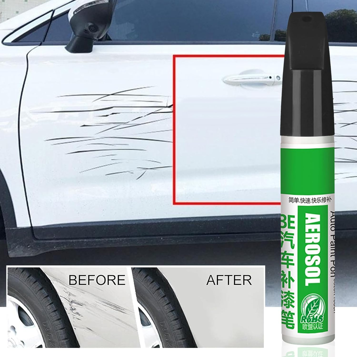 Car Scratch Remover Pen - 12Ml Scratch Remover Marker | Waterproof Car Touch up Paint | for Rim Metal Interior Detailing Craft Projects Office Art image number 2