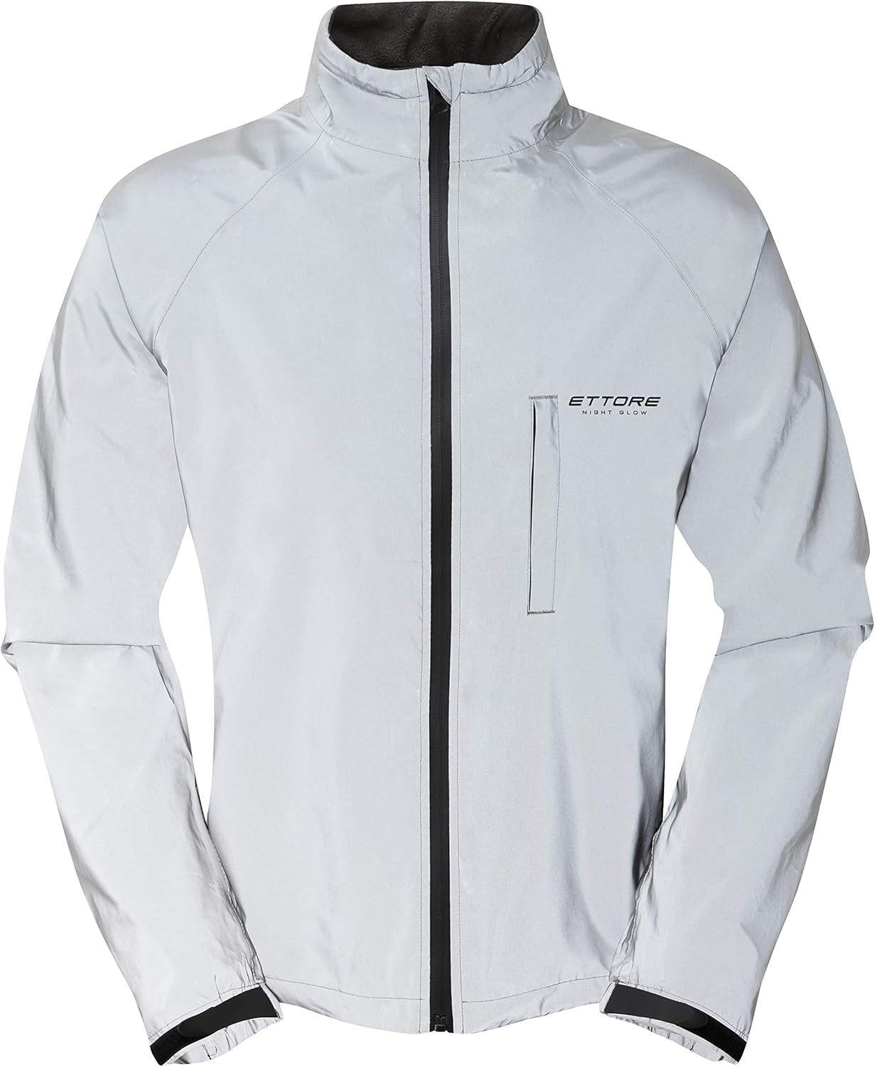 Ettore Mens Cycling Jacket Waterproof Breathable High Visibility Reflective Silver - Night Glow image number 2