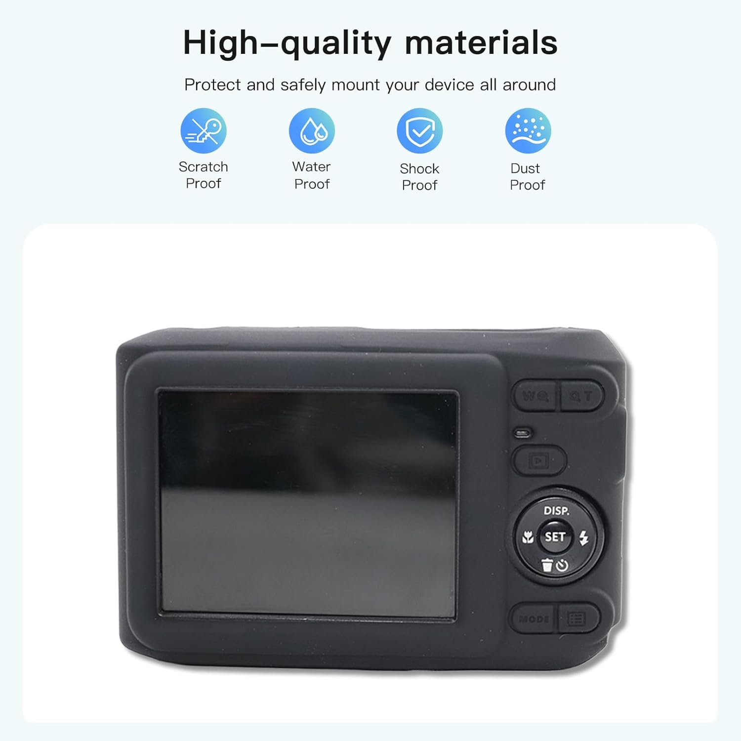 YAJOJO Case for Kodak PIXPRO FZ45 Camera, Soft Silicone Camera Protective Cover for Kodak PIXPRO FZ45, Anti-Scratch, Slim Fit, Lightweight (Black) image number 5