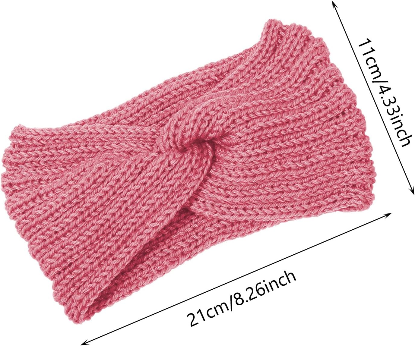 SSKHE Women'S Winter Knit Headband, Warm Winter Versatile Headband, Elastic Knitted Hairband, Pack of 3 image number 2