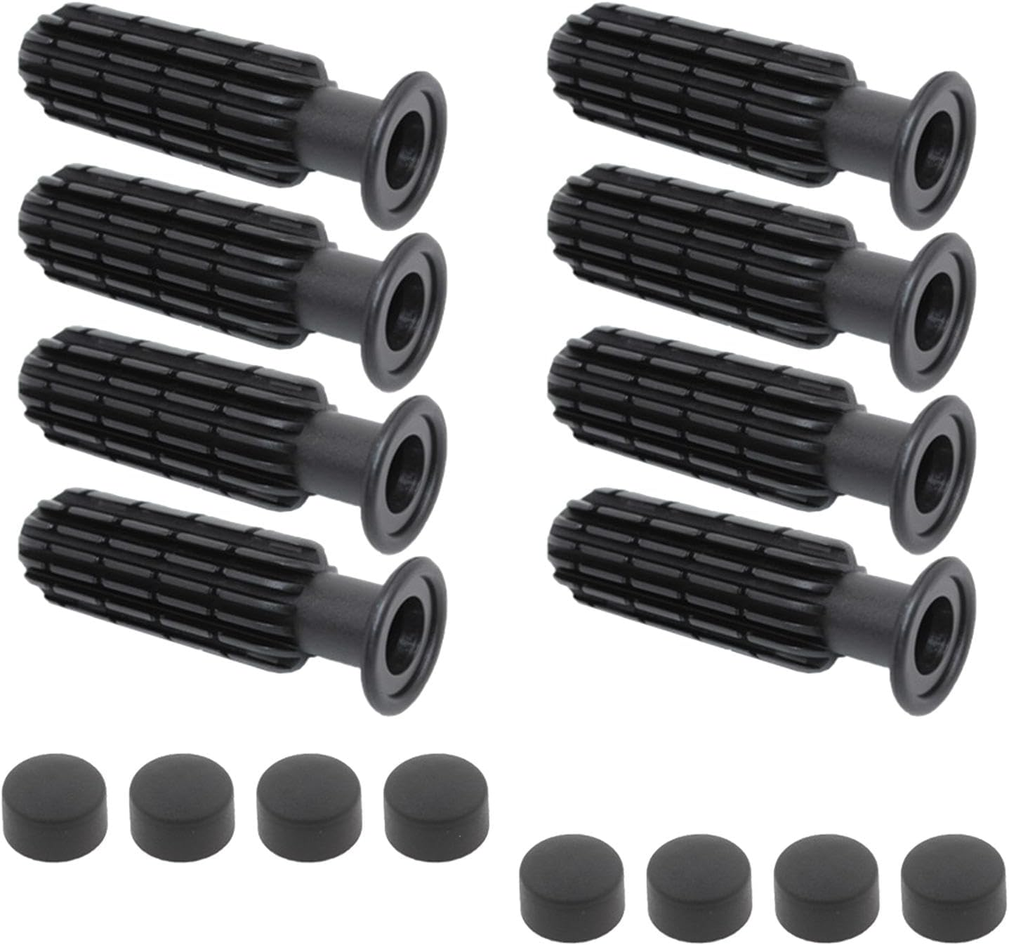 Colaxi 8 Pieces Foosball Game Handle with End Plug Rod Easy Install Practical Table Football Replacement Handles Components Kids image number 2