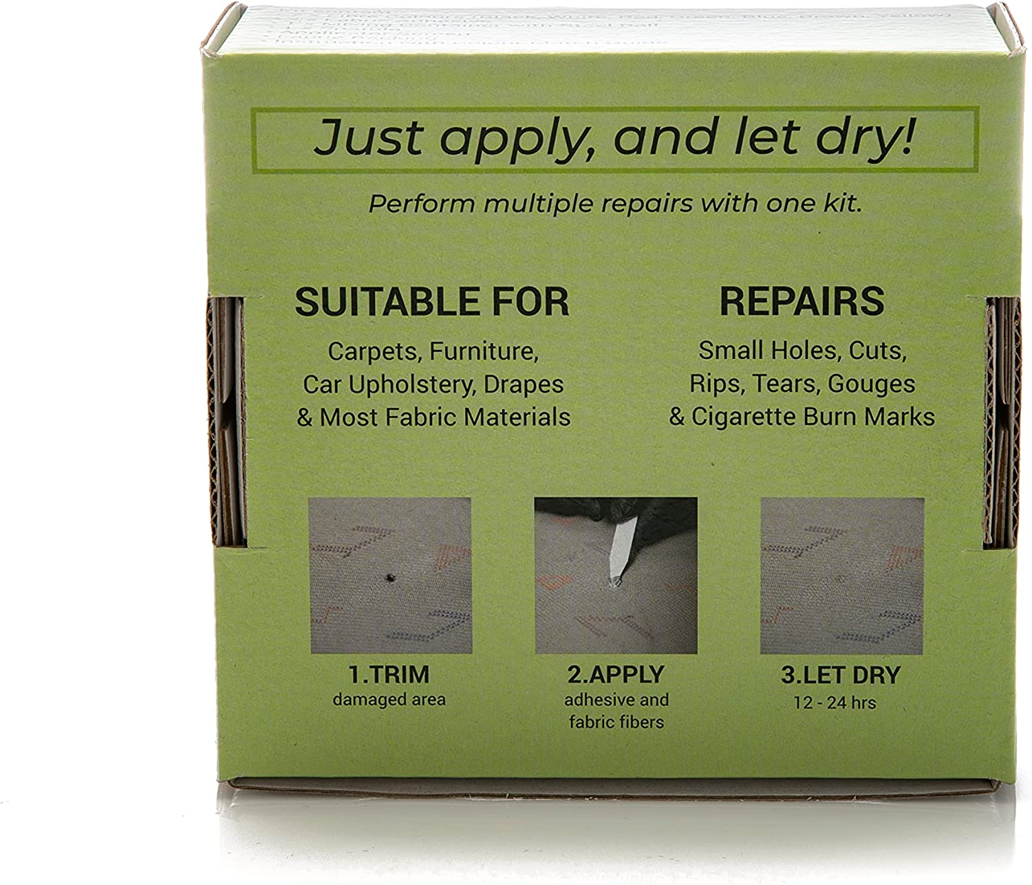 Glass Polish 91006 DIY Fabric, Carpet & Upholstery Repair Kit for Small Holes, Cuts, Rips, Tears & Burn Marks image number 2