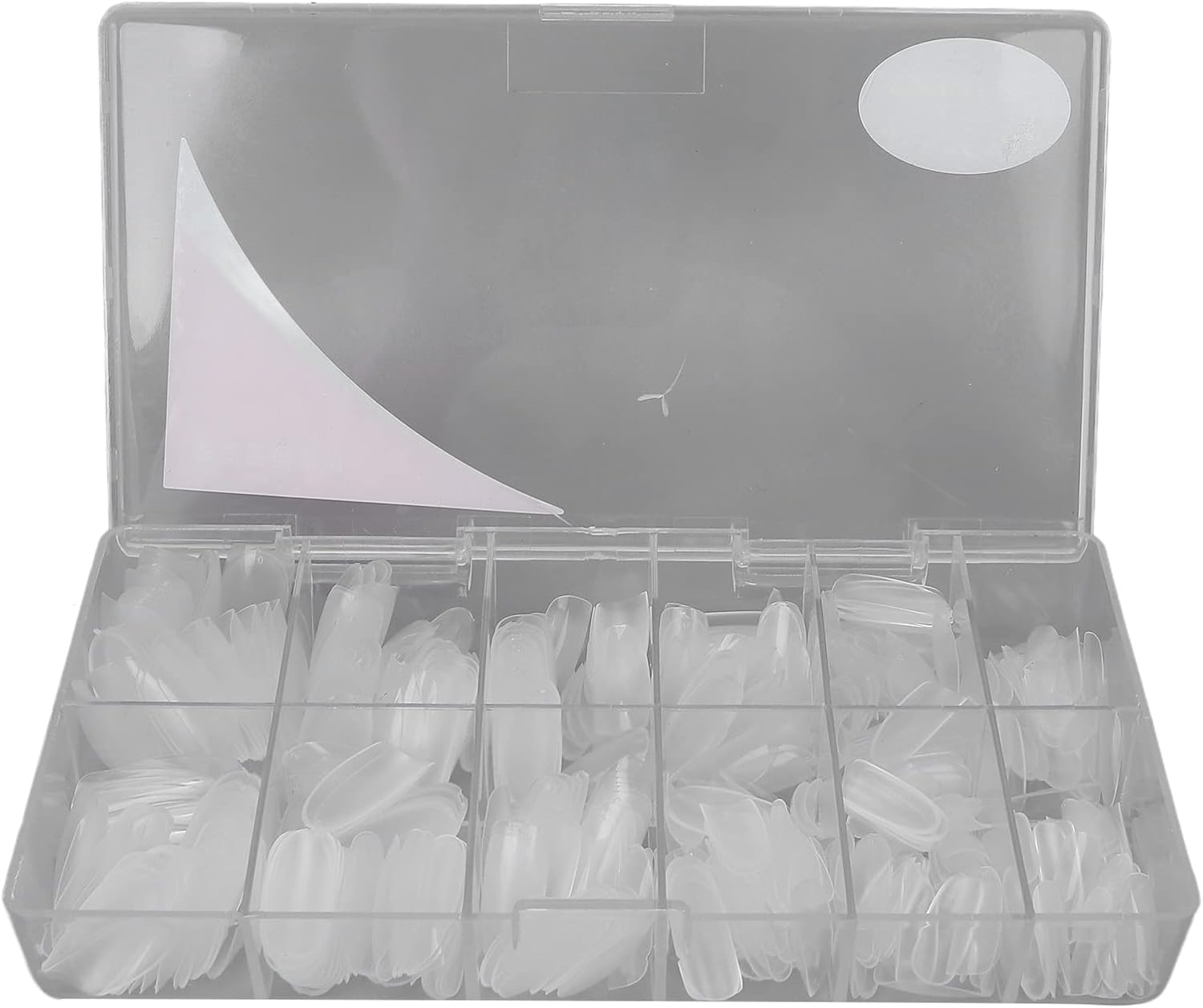 Long False Nails Easy to Cut 12 Sizes 504 Pieces Full Cover Clear False Nail Tips Banquet Oval Shape for Home Use image number 6
