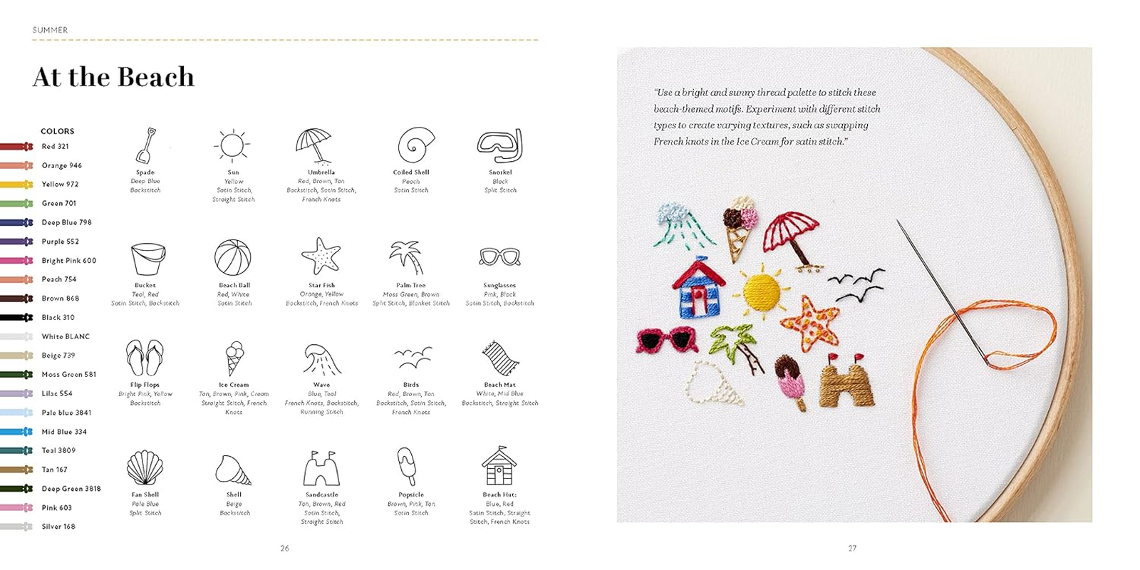 365 Days of Stitches: Keep a Personal Embroidery Journal: Motifs, Techniques, Templates image number 2