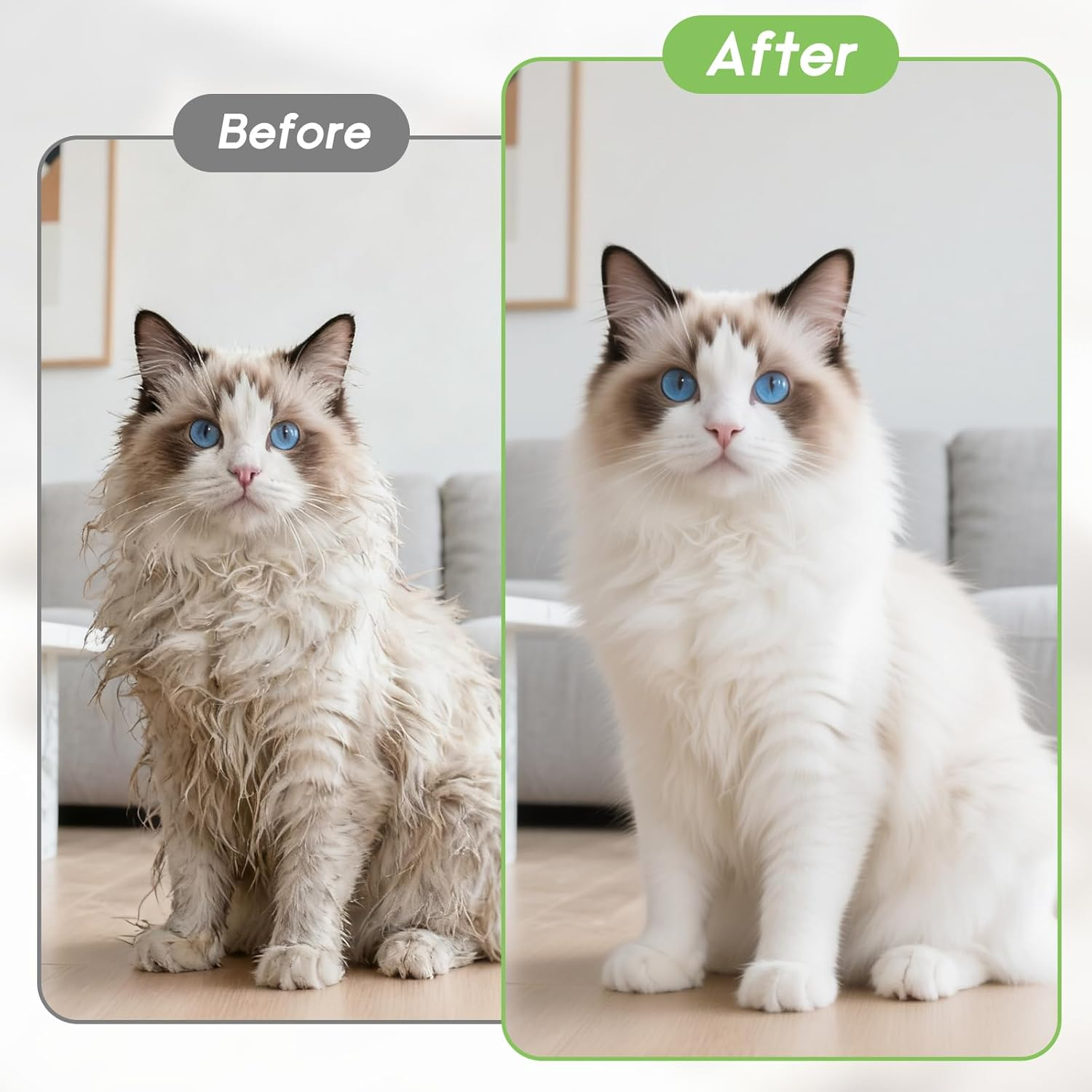 Euqvunn Dematting Comb, Dog Brush Undercoat Detangles and Cuts Effortlessly Tangles, Undercoat Brush Cat and Longhaired Cats, Dogs, Rabbits and Small Pets image number 4