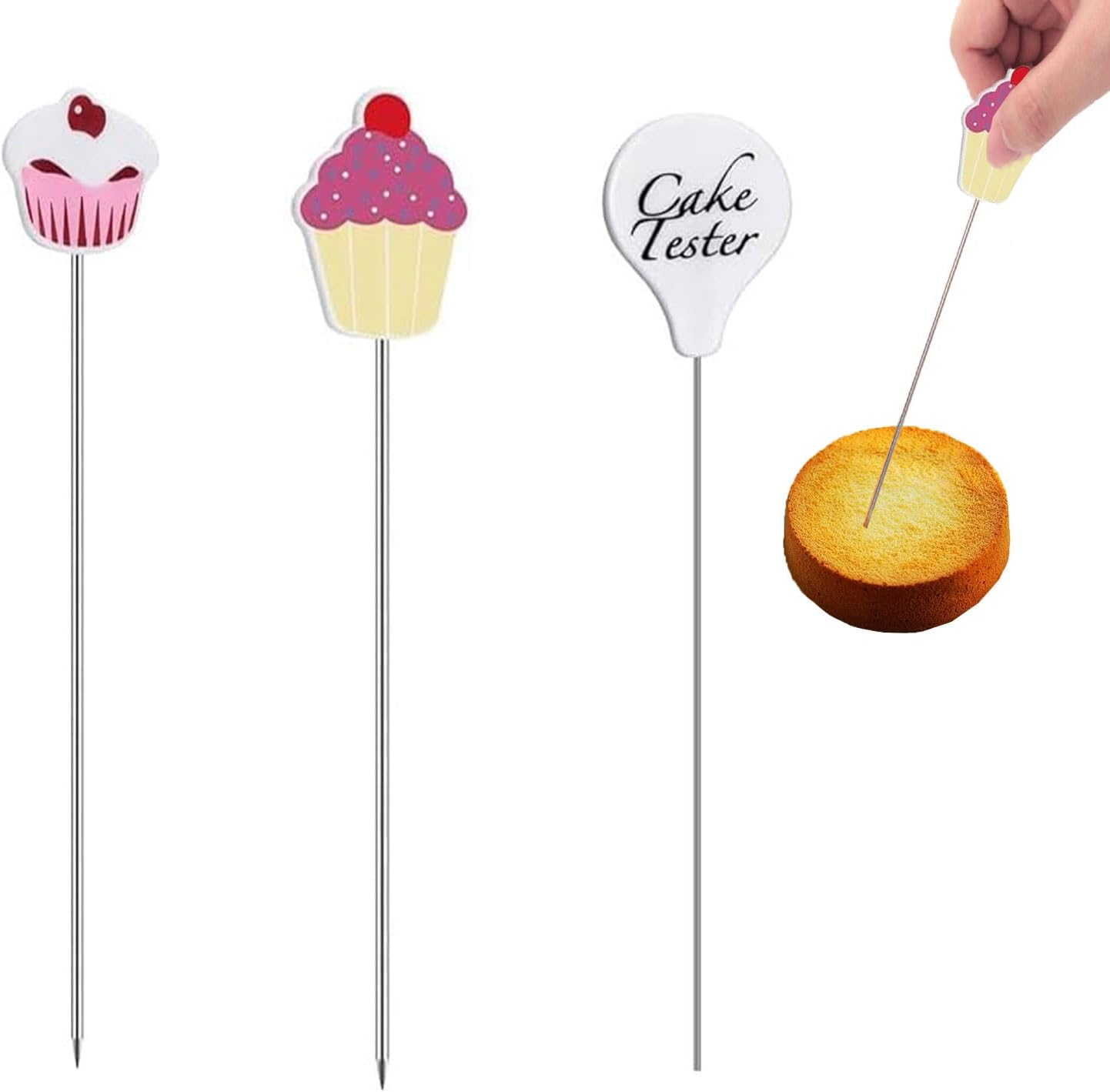 Yqkangzhu 3Pcs Cake Tester Needle, Cake Testing Probe, Reusable Cake Tester, Stainless Steel Cake Testing Needles, Practical Cake Tester Skewer Needles, Metal Cake Testing Stick Pin for Bakery Tools image number 6