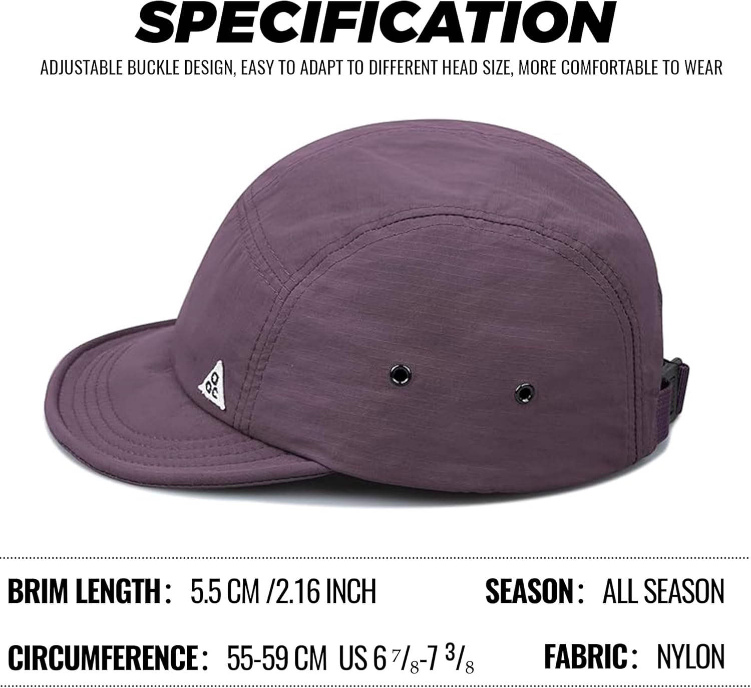 Clakllie Quick Dry 5 Panel Hat Waterproof Short Brim Baseball Cap Summer Flat Brim Sun Hat Breathable Trucker Dad Hats - Cdus-Ddy1-Green image number 3