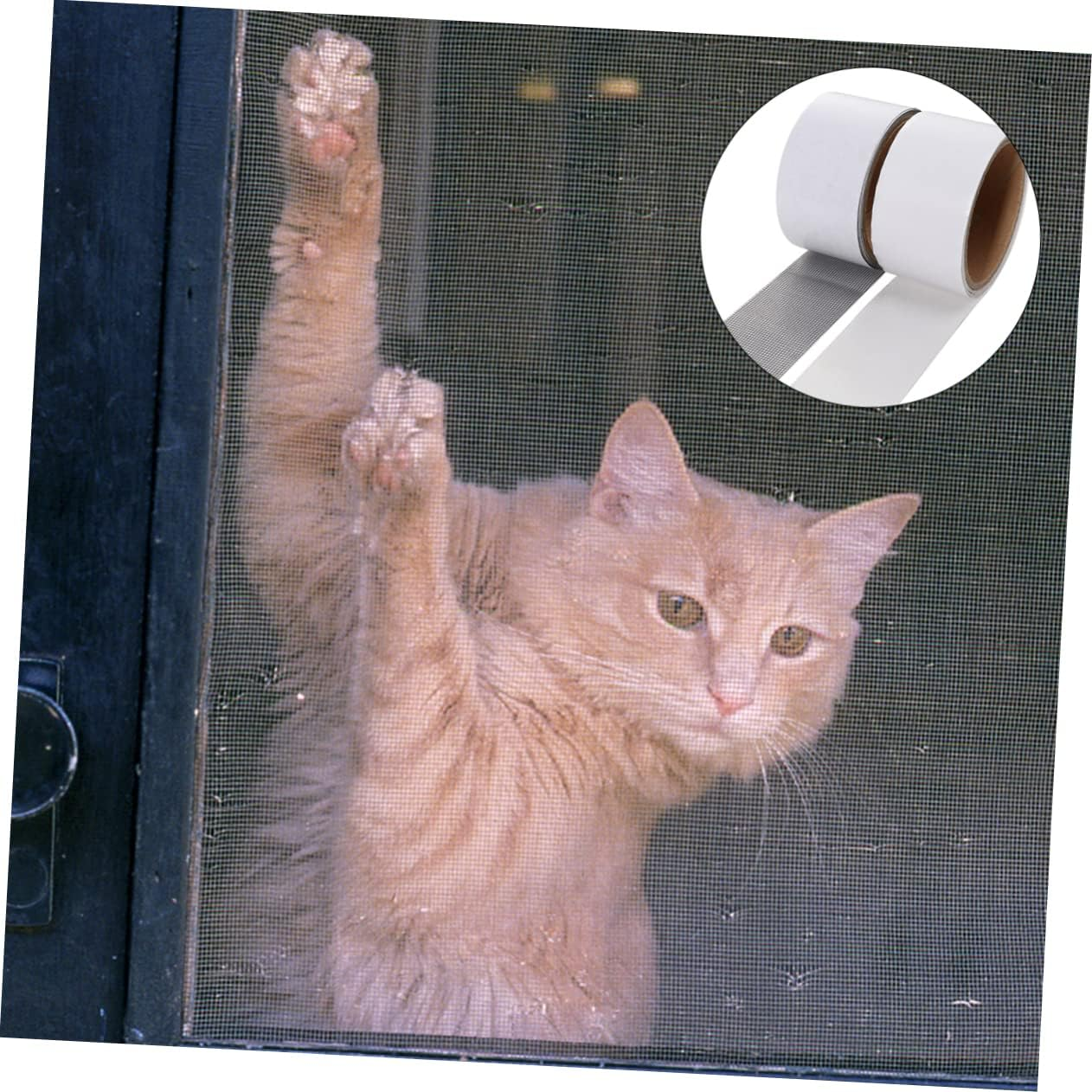 STOBOK 2Pcs Repair Screen Tape Window Screen Repair Tape Grey Fiberglass Covering Door Window image number 6