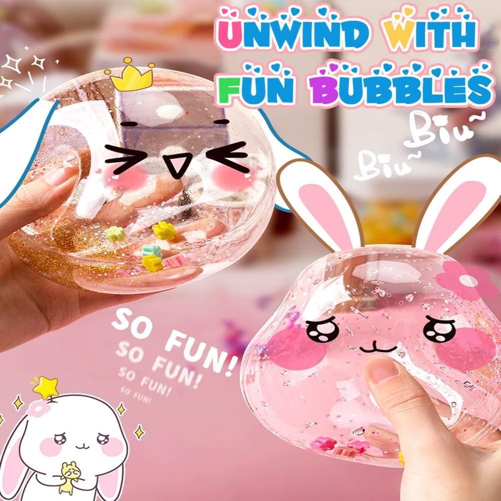 71PCS Nano Tape Bubble Kit with Carry Bag A4,TINY SPARK Nano Bubble Tape Kit with 30Pcs Straws,12Pcs Glitter and Inflator,10Pcs Stickers,Colorful Beads&Accessories,Bubble Balloons DIY Party Favors - Blue image number 2