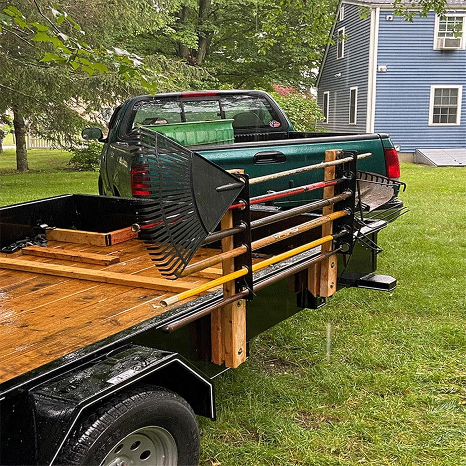 Tool Rack for Trailer, Upgraded 6-Tool Storage Rack Heavy Duty Shovel, 2Pcs Storage with Rubber Grommets, Mounting Hardware Accessories, Holds 6 Tools image number 5
