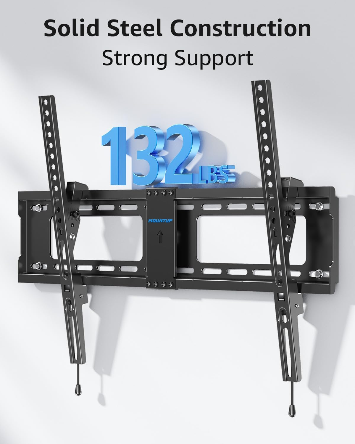 MOUNTUP TV Wall Mount Tilting TV Mount Bracket for Most 37-82 Inch Flat Screen/Curved Low Profile Wall Mount Saving Space Max VESA 600X400Mm Hold up to 132 Lbs Fit 16" 18" 24" Stud MU0008 image number 5