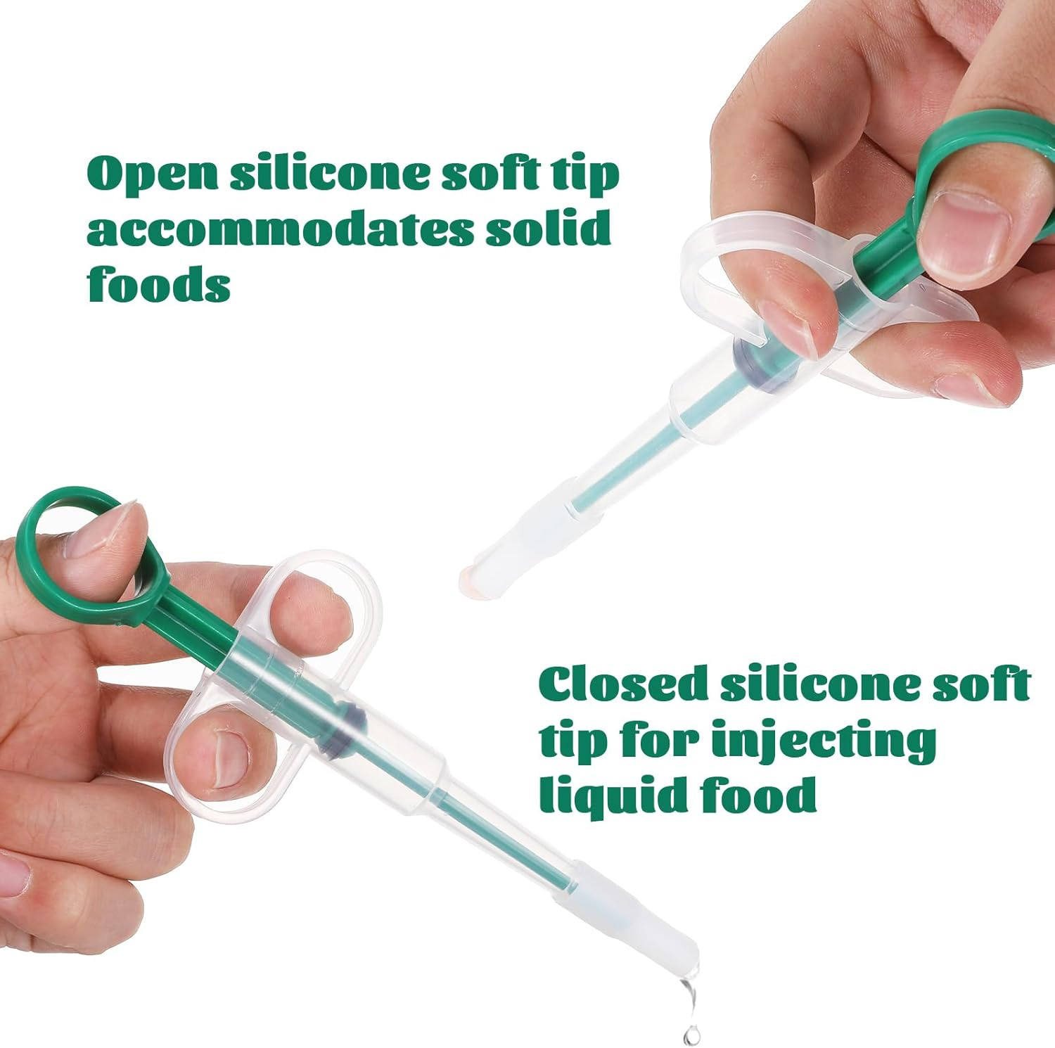 Oruola 3Pcs Cat Pill Dispenser,Pet Pill Shooter,Pills Pusher for Cats Dogs with 6 Heads,Pet Feeding Dispenser Tool for Small Animal,Cat Feeding Push Pull(Red Blue Green) image number 1