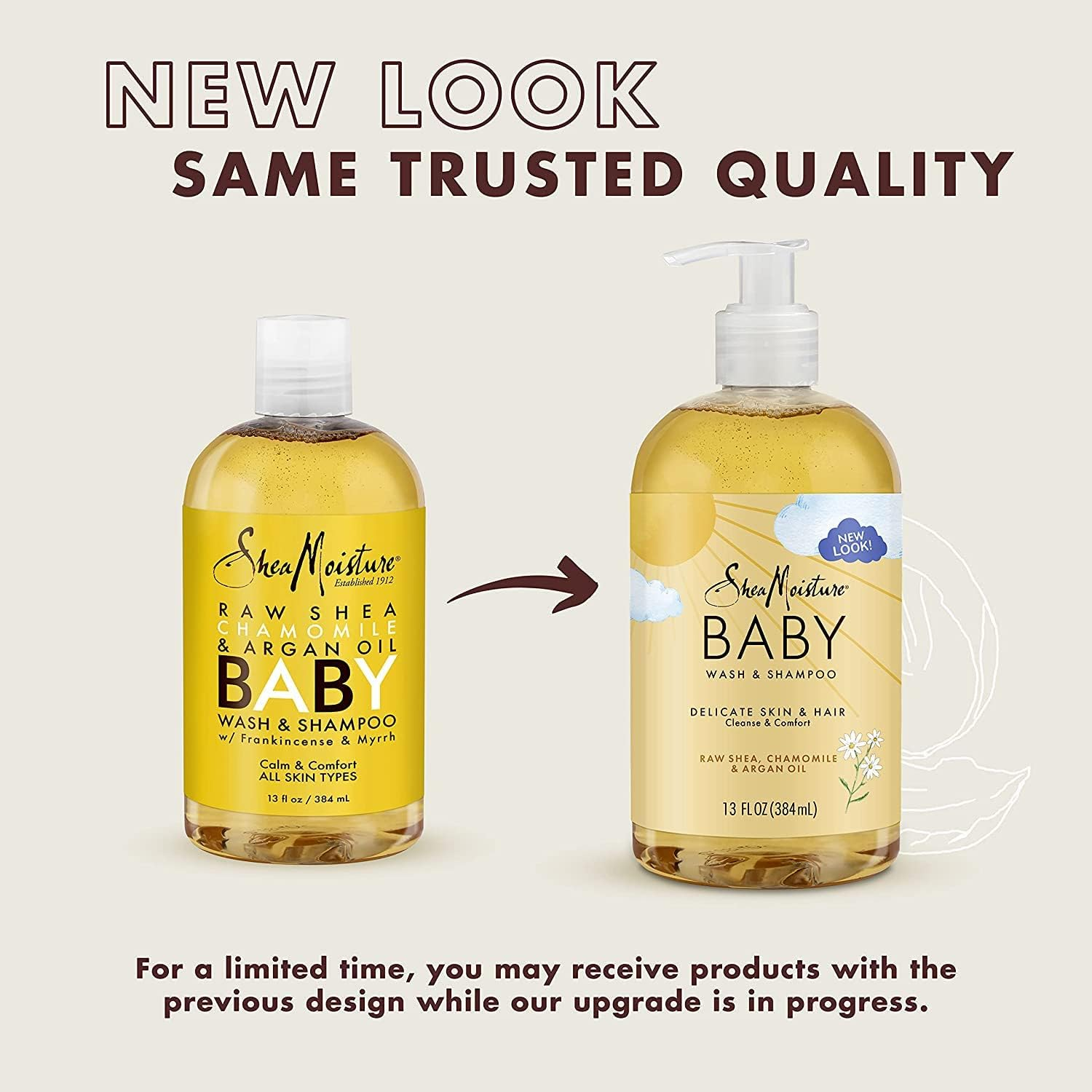 Shea Moisture Baby Shampoo & Wash 13 Ounce Chamomile & Argan Oil (384Ml) (6 Pack) image number 1