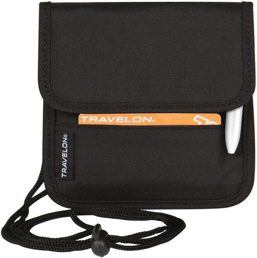 Travelon Folding Id and Boarding Pass Holder, Black, 5 X 9 X .25, Folding Id and Boarding Pass Holder image number 1