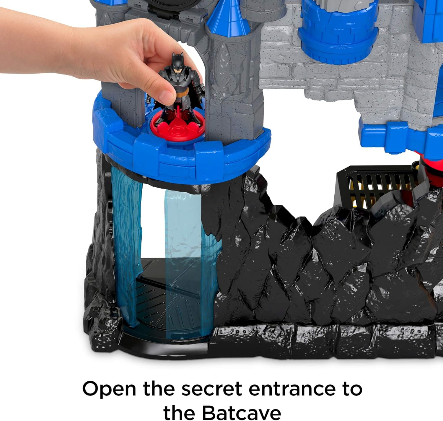 Fisher-Price Imaginext DC Super Friends Batman Toy, Wayne Manor Batcave Playset with Figure & Batcyle for Pretend Play Kids Ages 3+ Years image number 1