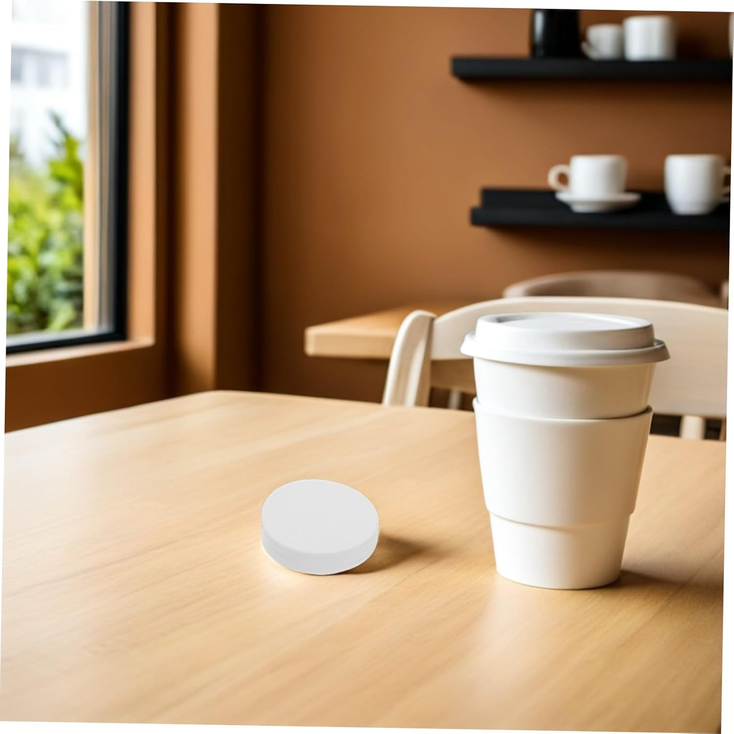 Jojofuny 600Pcs round Coffee Filter Papers for Espresso Drip Coffee Makers White Paper Filters Enhance Pure Taste with Water Flow for Stable Brewing