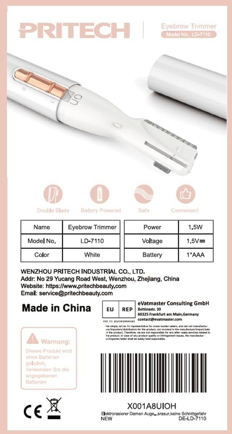 Electric Shaver Women'S Eyebrow Razor Trimmer Portable Mini Eyebrow Face Razor Trimmer for Women Eyebrows/Face/Body/Facial Treatment, Precision Shaving, No Risk of Cutting image number 4