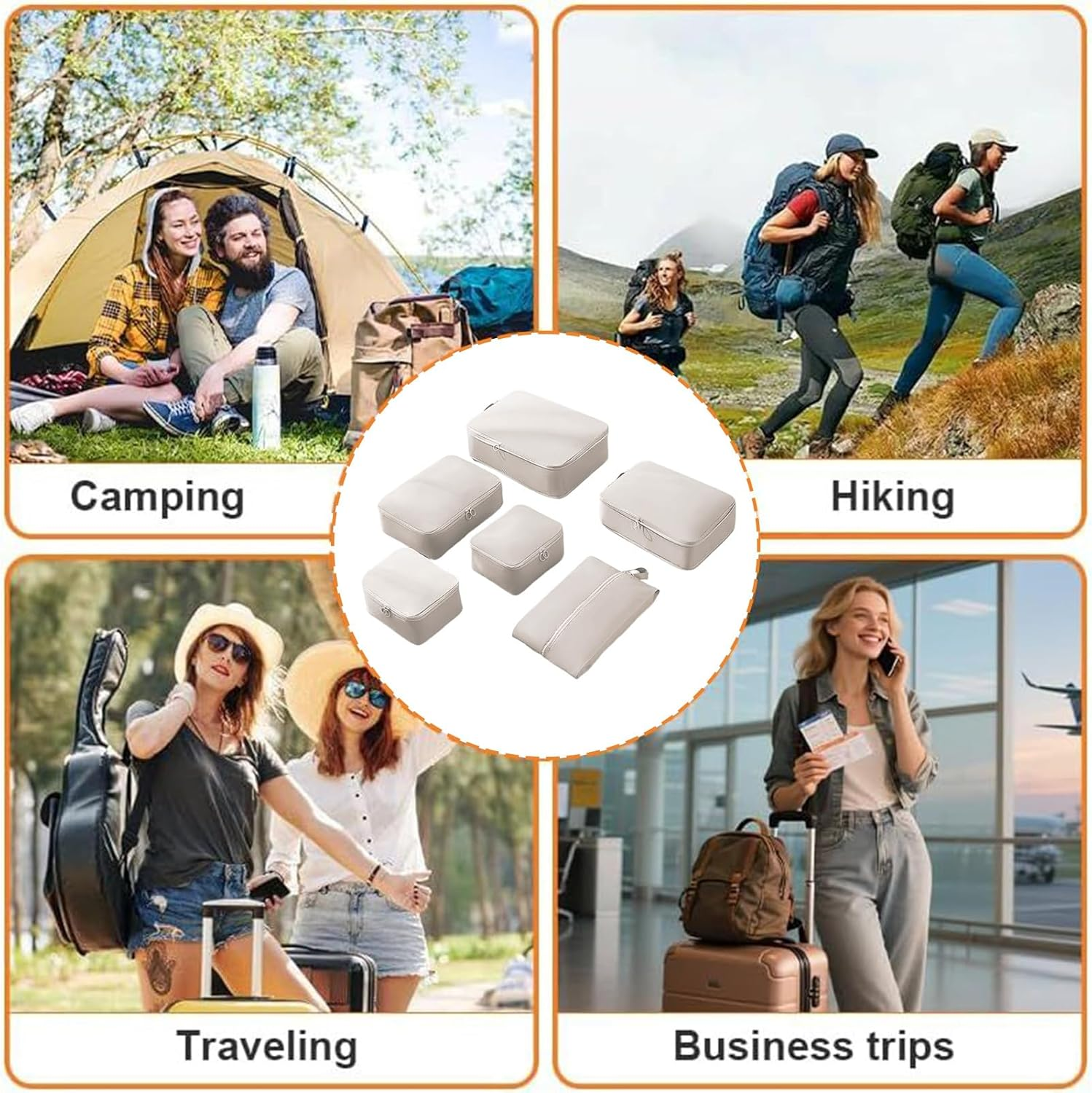 Compression Packing Cube | Expandable Traveling Storage - Luggage Packing Organizers for Travel | for Men Women Girls Youth Teens Wife Clothing Shoes Pants Socks Underwear image number 4