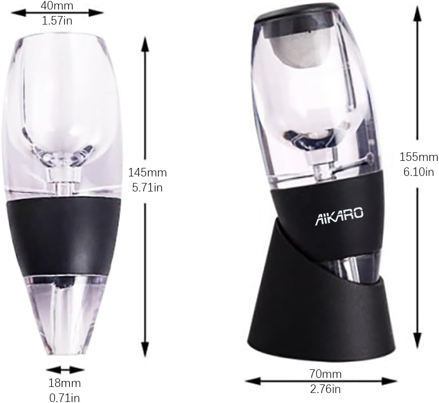 AIKARO Wine Aerator, Red Wine Decanter with Wine Filter and Base image number 2
