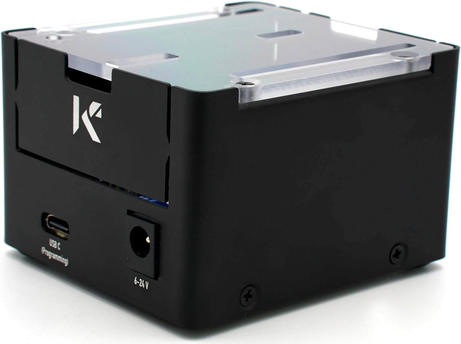 KKSB Project Case for Arduino UNO R4 | Compatible with UNO R4 Minima and UNO R4 Wifi | Space for Ethernet HAT | Transparent Cover | Durable Aluminum Case with Steel Base image number 5