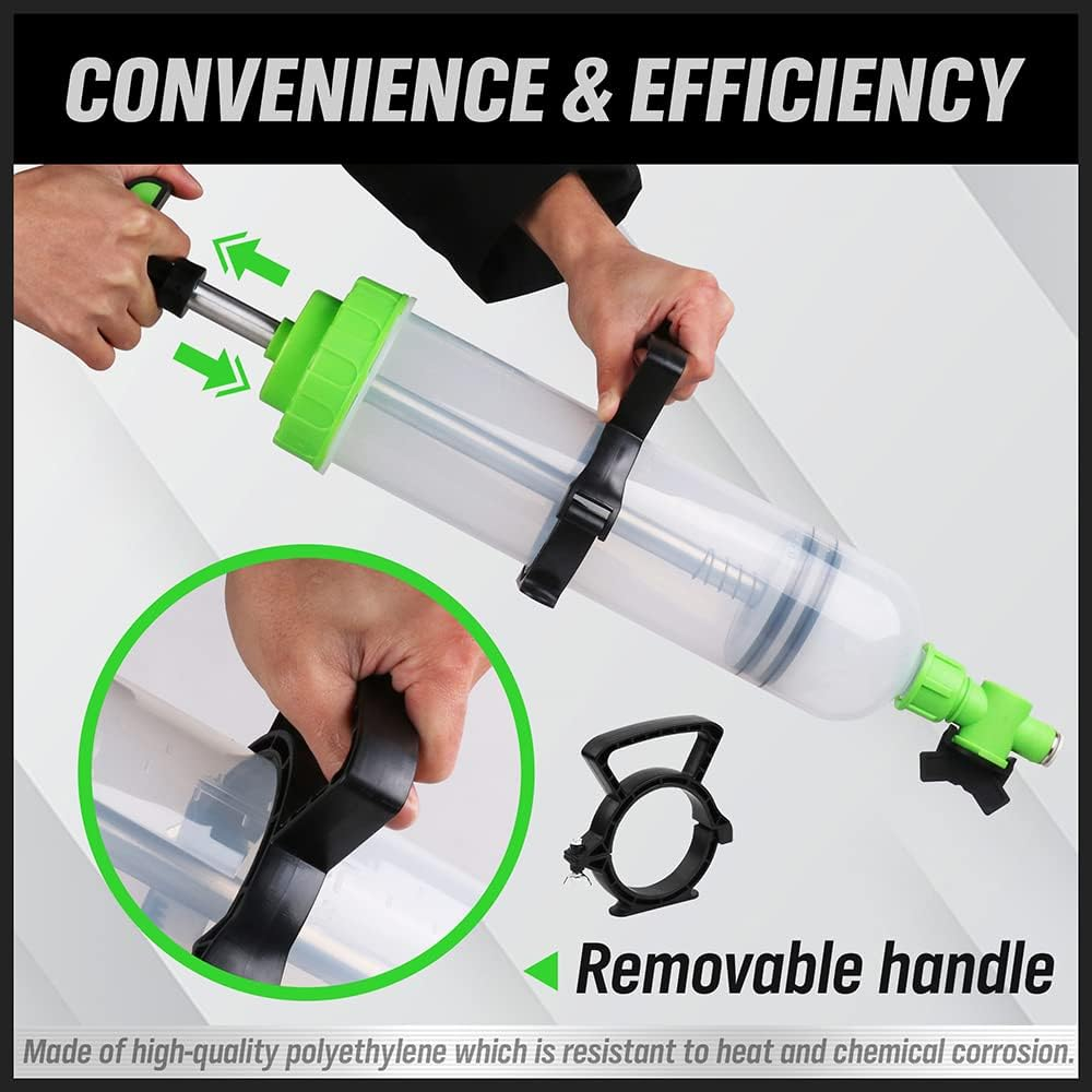 SWANLAKE 1500ML Fluid Extractor, Waste Oil Extraction & Fill Pump, Fluid Syringe Pump Manual Suction Vacuum Fuel Car Transfer image number 6