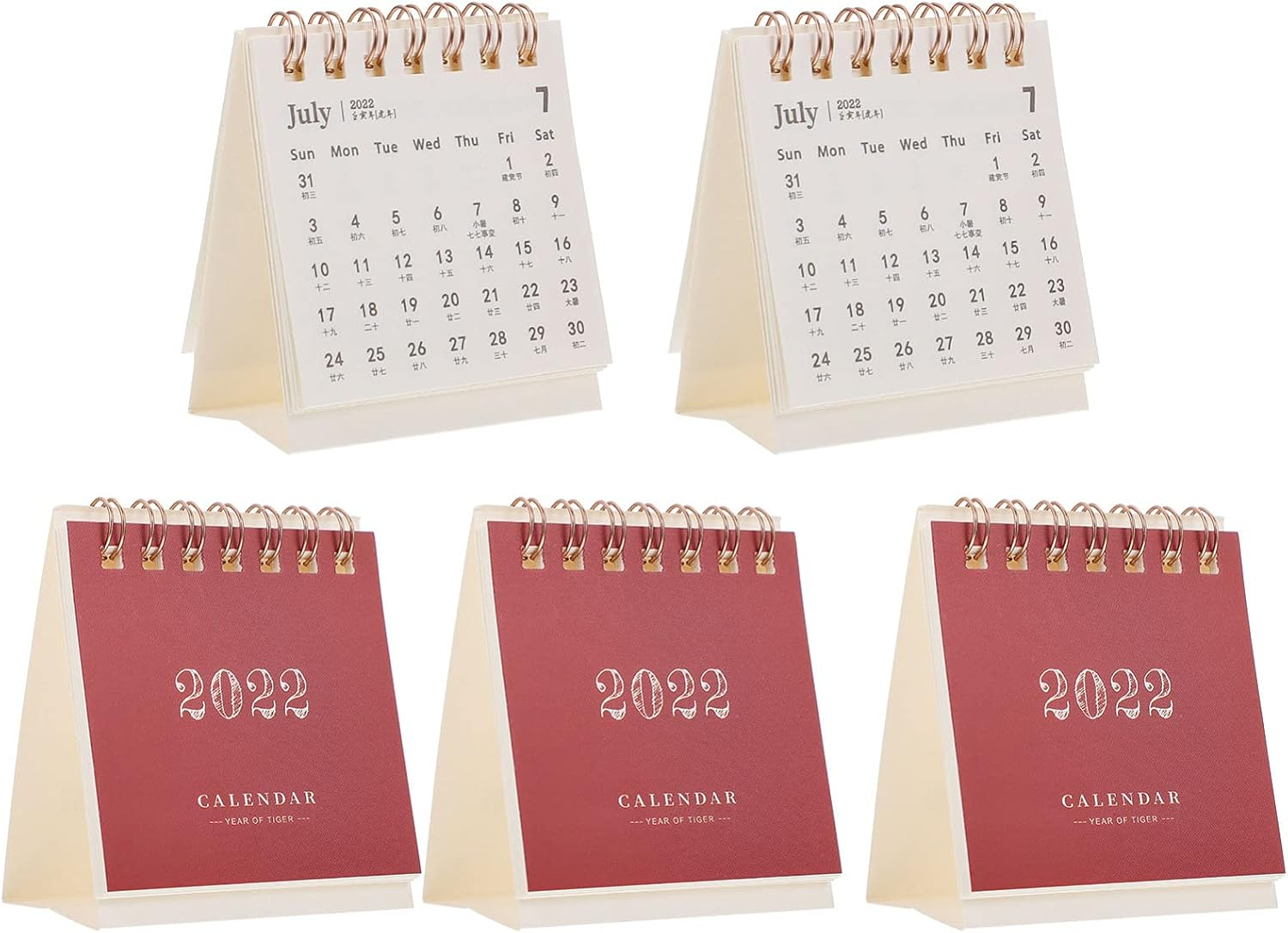 STOBOK 20Pcs Desktop Calendar Table Paper Calendar Yearly Agenda Planner for Home Office Use image number 4