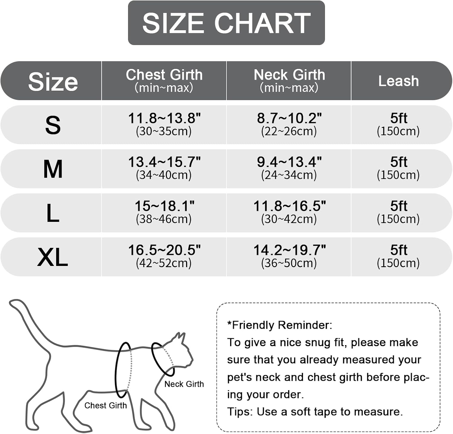 Cat Harness and Leash Set, Upgraded Escape Proof Adjustable Vest with Lead for Large Cat Small Dog Puppy Outdoor Walking, Soft Breathable Mesh Jacket with Reflective Strips for Dark Night L Gray image number 3