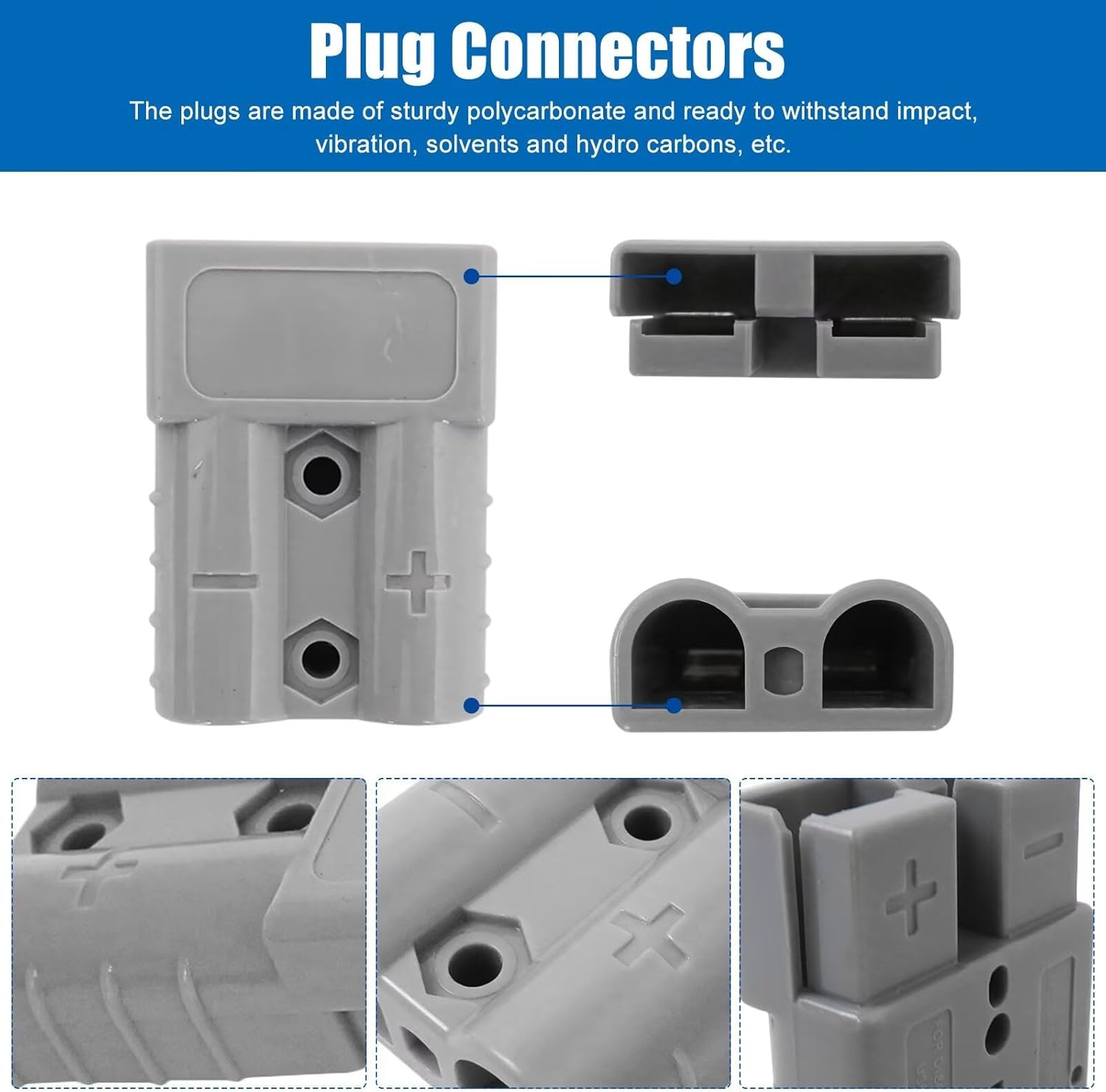 10X for Anderson Style Plug Connectors T Handle Dust Cap Cover 50AMP Battery image number 5