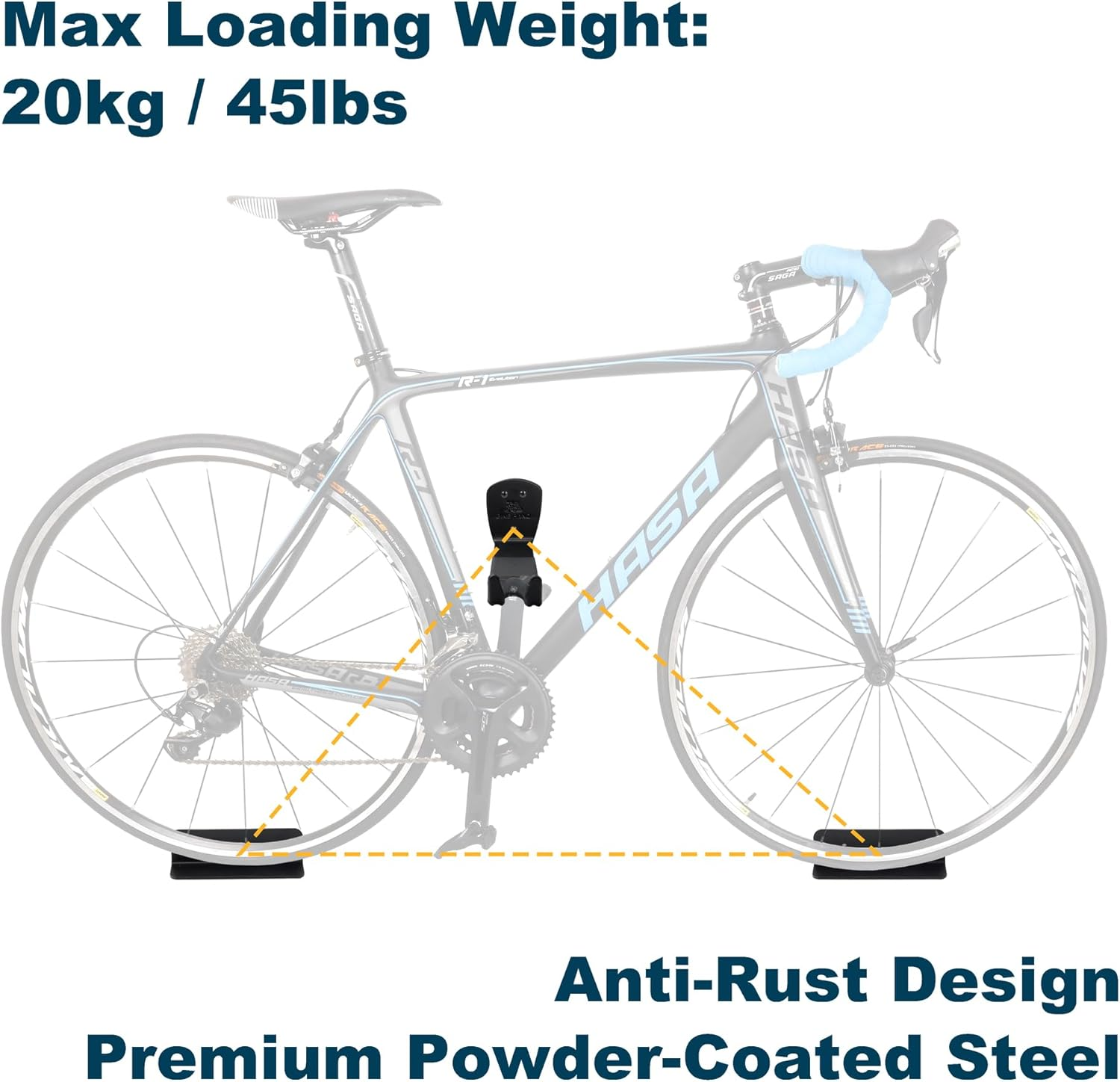 Bikehand Bike Bicycle Cycling Pedal Wall Mount Hangers - Heavy Duty Indoor Storage Stand Hook Rack - Store Your Road, Mountain or Hybrid Bikes in Garage or Home - 2 Pack image number 2