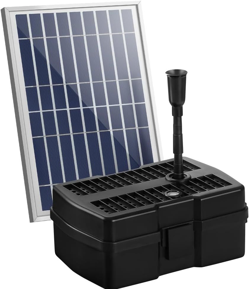 Solar Pond Pump with Filter Box 5FT Water Fountain Outdoor Garden Eco Friendly image number 3