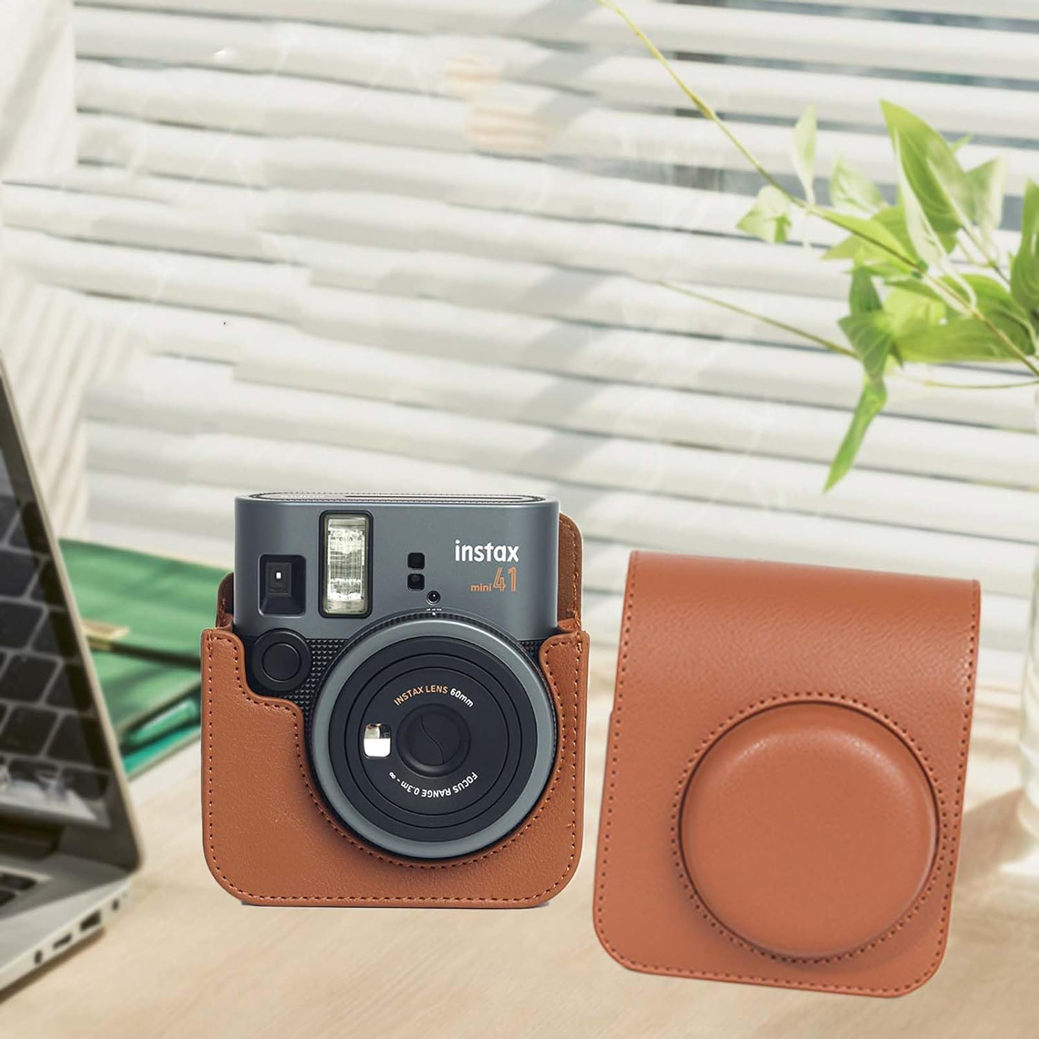 Case for Fujifilm Instax Mini 41,NOUKAJU Camera Storage Box,Portable Travel Carrying Protective Storage Case,Protective Case for Instax Mini 41 Camera((Brown) image number 1