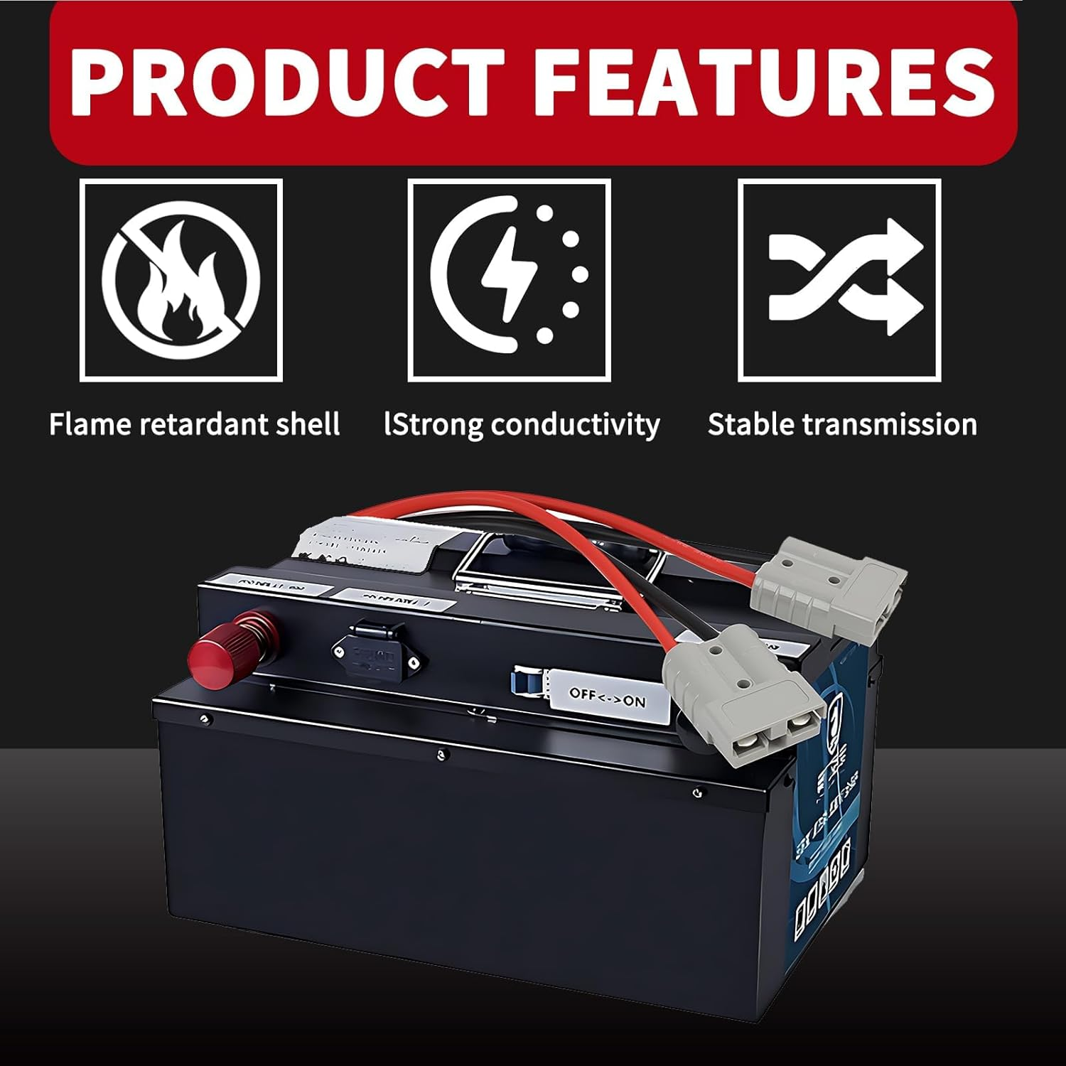 10AWG 50Amp SB50 Anderson Plug Connector, 600V 300Mm 1 to 2 Anderson Plug Connector Double Y Adapter, 6Mm Battery Cable for Car, RV, Truck, Trailer, Automotive Accessories Battery Extension Cable image number 2