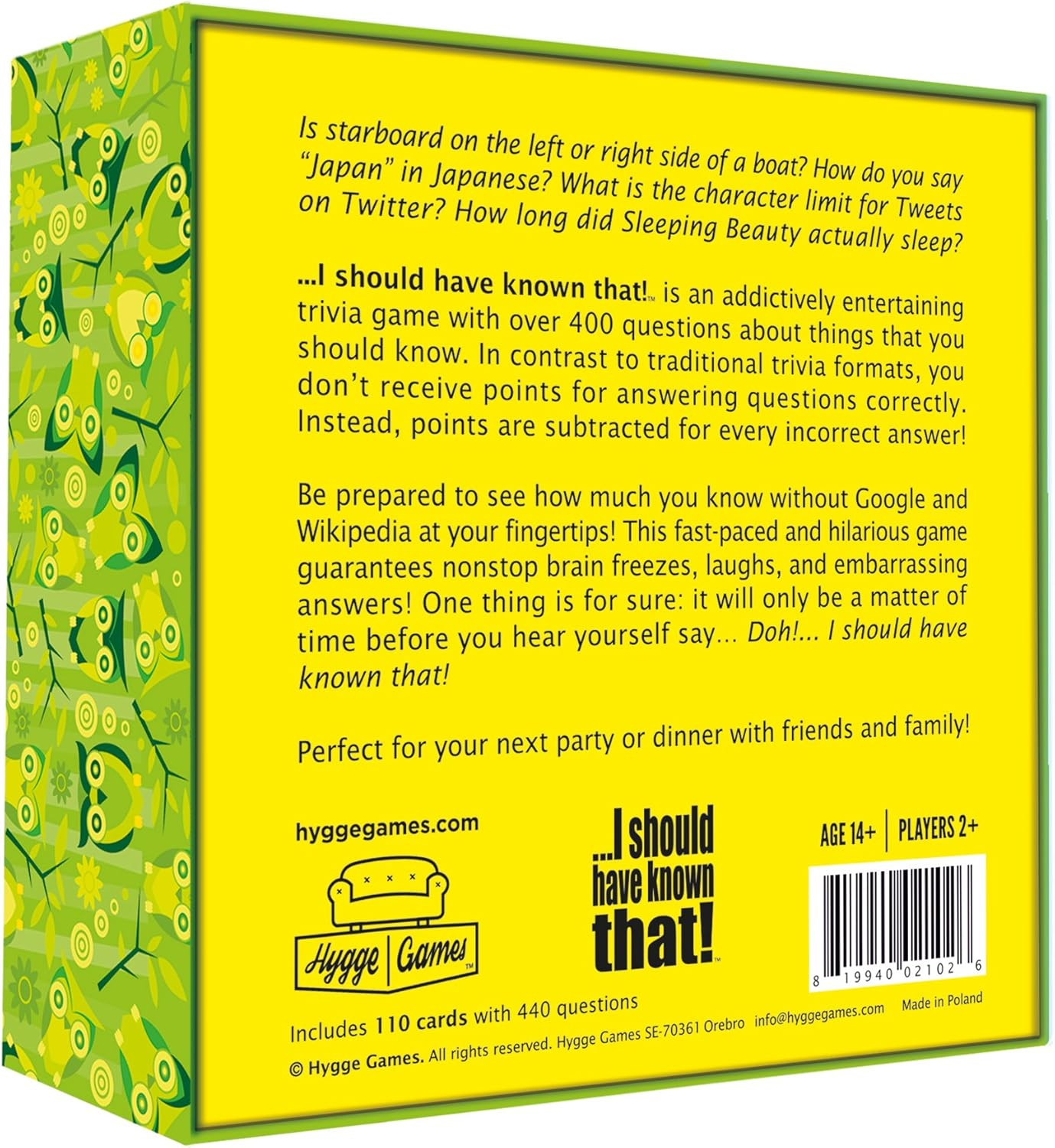 Hygge Games 21026 ...I Should Have Known That! Trivia Game, Green image number 2