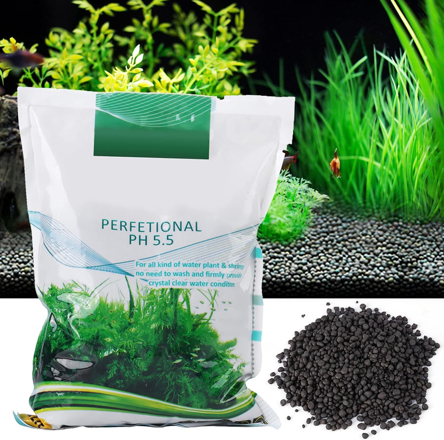 Cunyuer 1000G Aquarium Soil, Water Grass Mud, Aquarium Fish Tank Mud, Fish Bottom Water Grass Seeds Plant Sand Mud image number 4