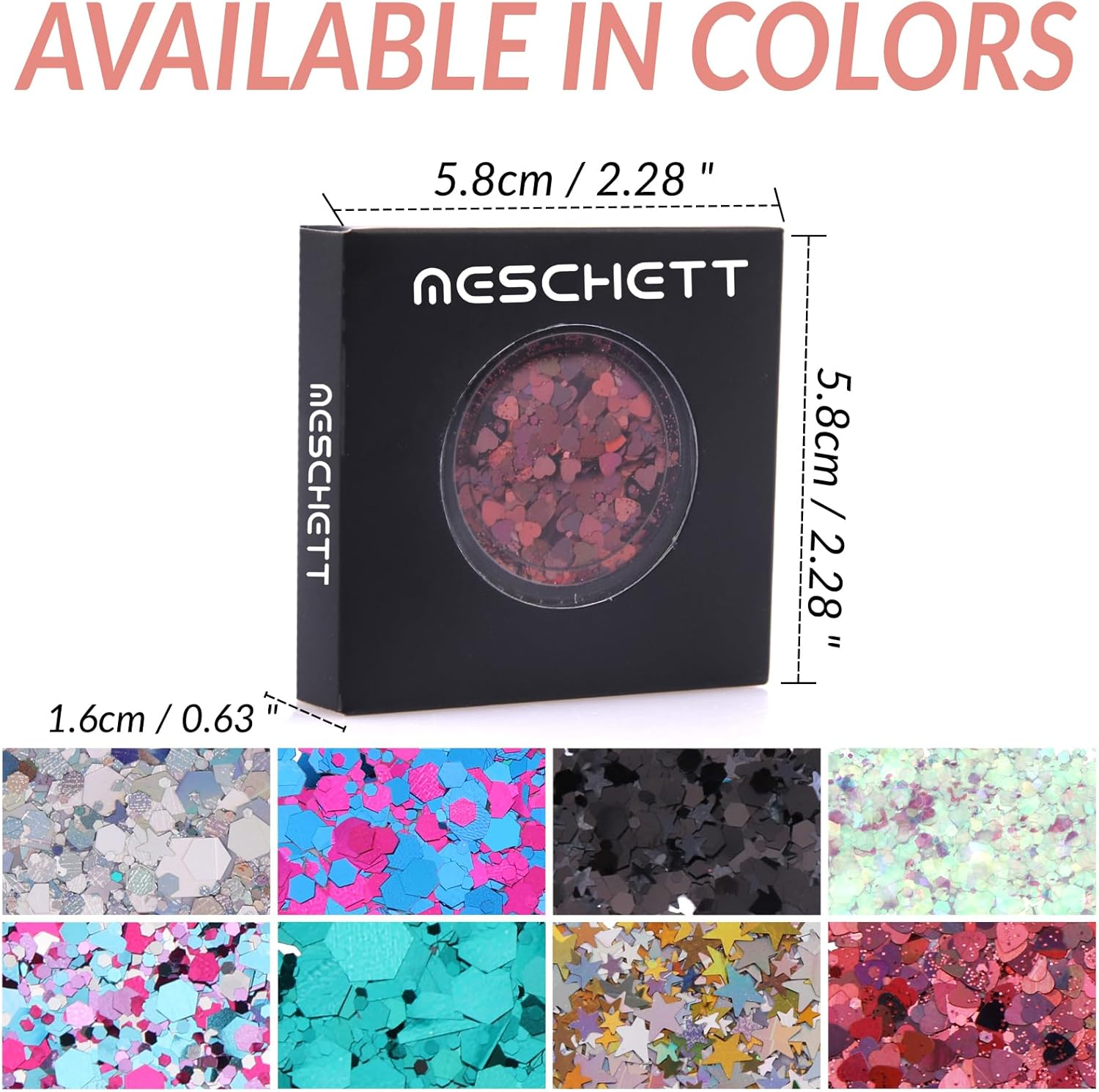 Holographic Body Glitter,Unicorn Chunky Glitter Festival Cosmetic Glitter Sequins for Face Body Hair Eyeshadow Lip Nails Art DIY Crafting - Gold Glitte image number 4