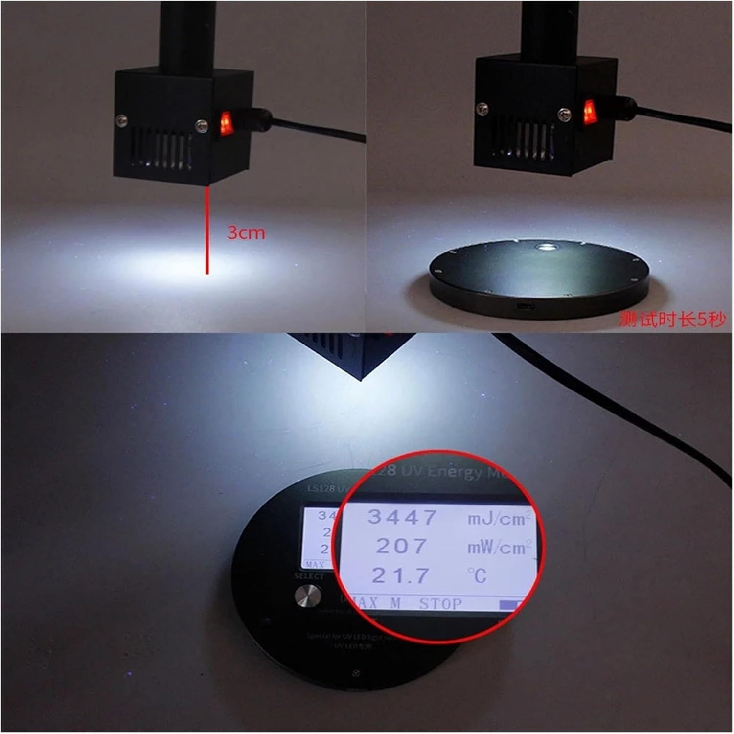 250W UV Resin Curing Lamp 395Nm 365Nm 405Nm Resin Shadowless Glue Glue Mobile Phone Circuit Board Green Oil Paint Curing for DIY Enclosures(395Nm) image number 1