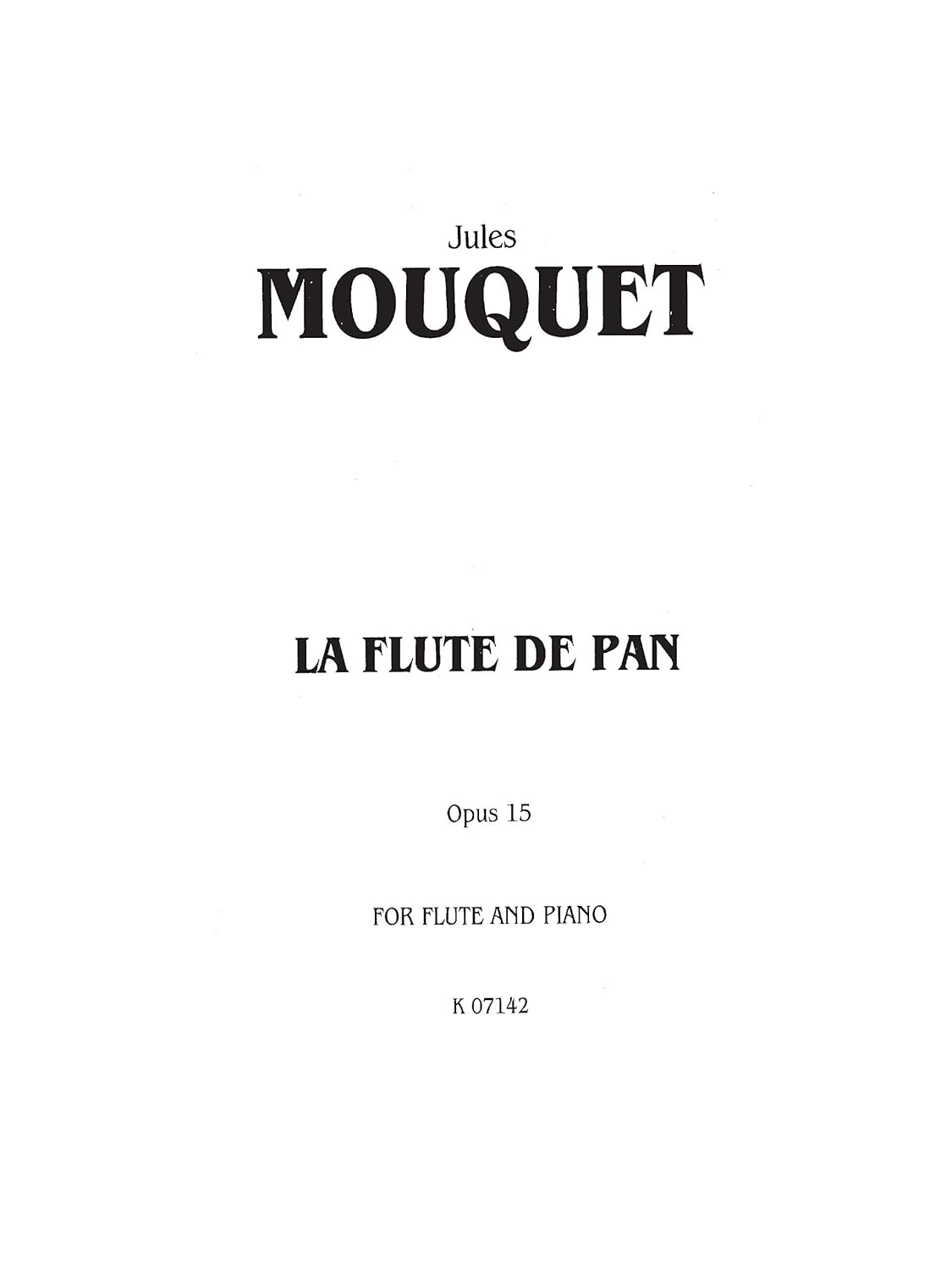 La Flute De Pan, Op. 15: 0 image number 1