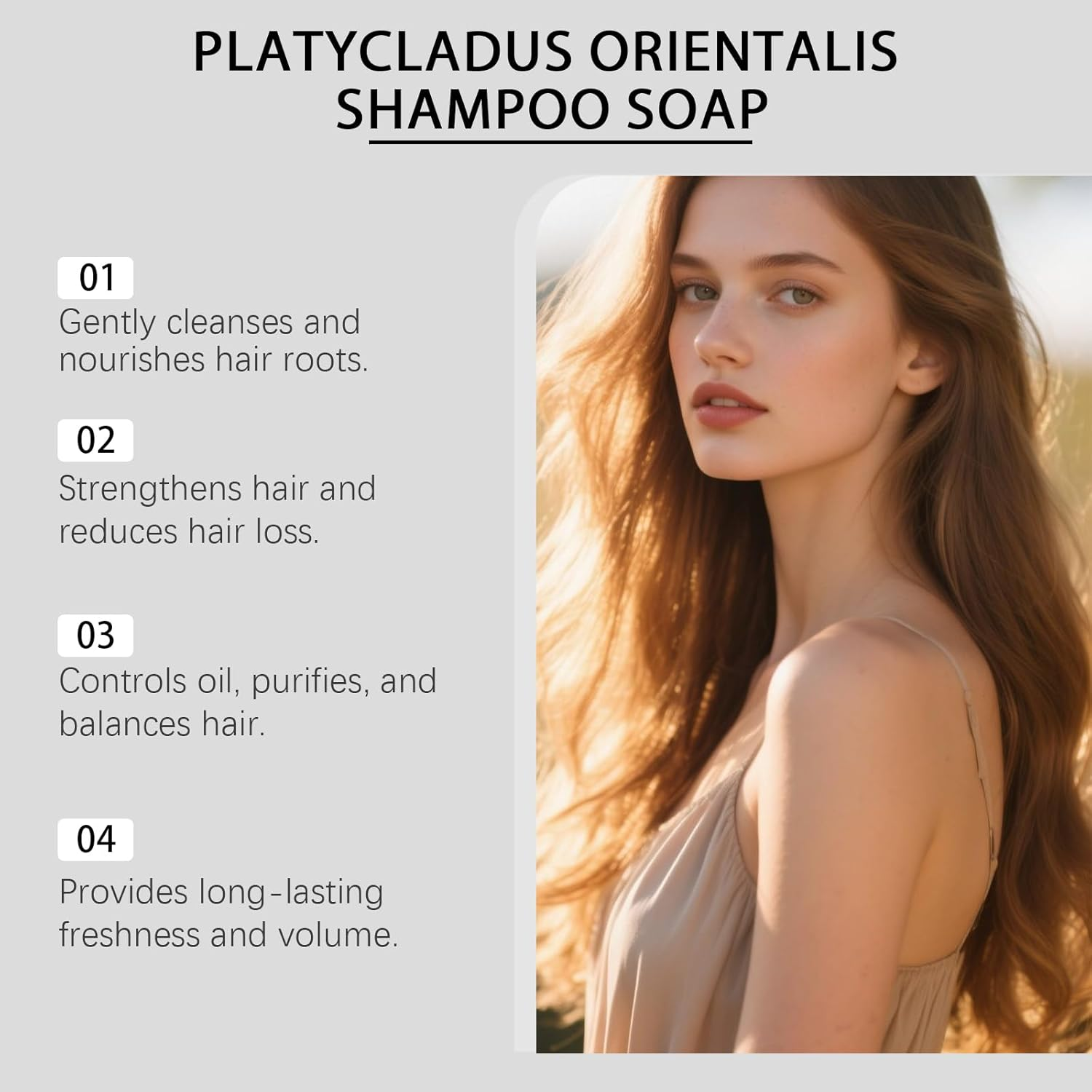 Nature Triangleted Shampoo Bar, Platycladus Orientalis Shampoo Soap, Hair Soap, Strengthens Smooths Hair, Suitable for All Hair Types for Women and Mens (2Pcs) image number 6