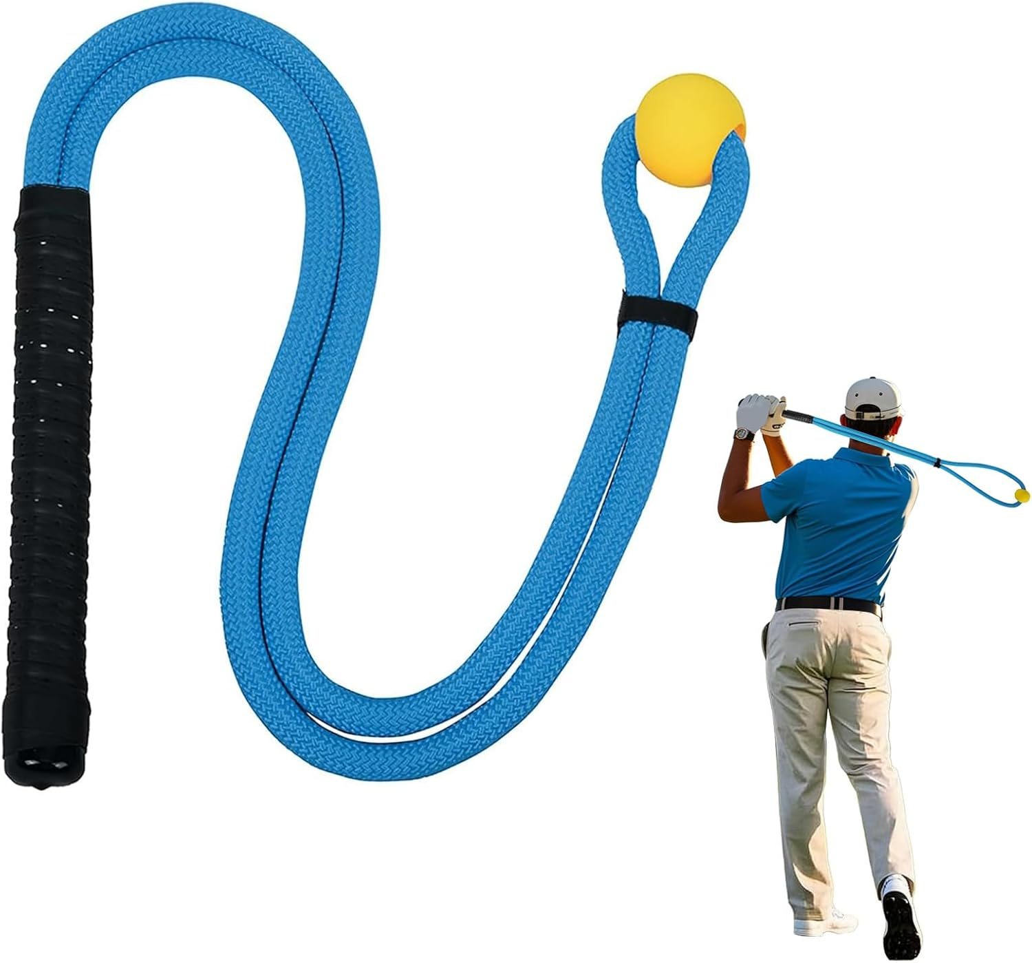 Golf Swing Trainer, Golf Swing Training Aid Rope Golf Swing Training Aid to Improve Swing Speed ​​Lag Rhythm Armband for Golf Beginners image number 1